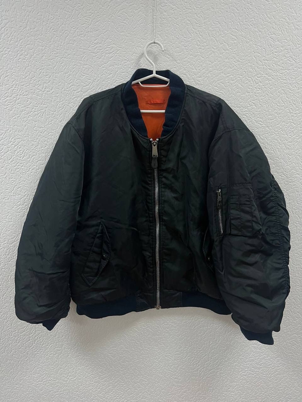 Vintage Vintage 90s MA 1 Intermediate Nylon Bombers Jacket Size US L / EU 52-54 / 3 - 1 Thumbnail