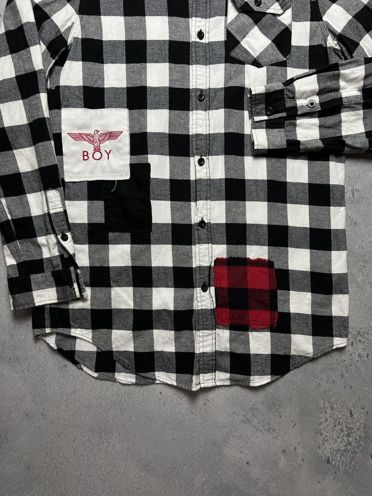 Boy London Boy London Big Logo Embroidery 1976 Checked Flannel USA y2k Size US XL / EU 56 / 4 - 9 Thumbnail