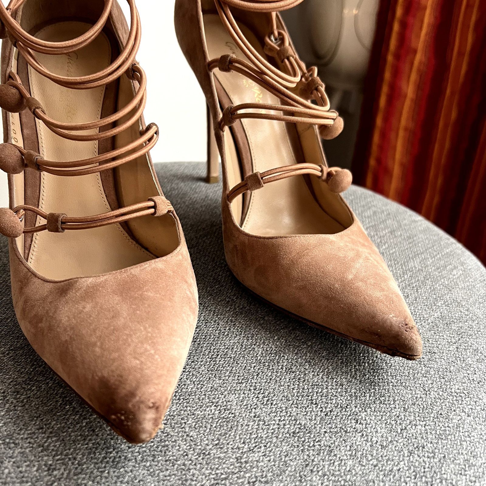 Gianvito Rossi gianvito rossi marquis suede pumps straps size 38.5 38 1/2 Size US 8.5 / IT 38.5 - 2 Thumbnail