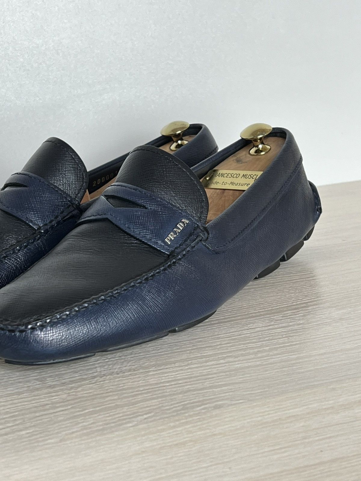 Prada Prada Saffiano Bi-Color Driving Loafers 2DD001 Size US 9.5 / EU 42-43 - 9 Thumbnail