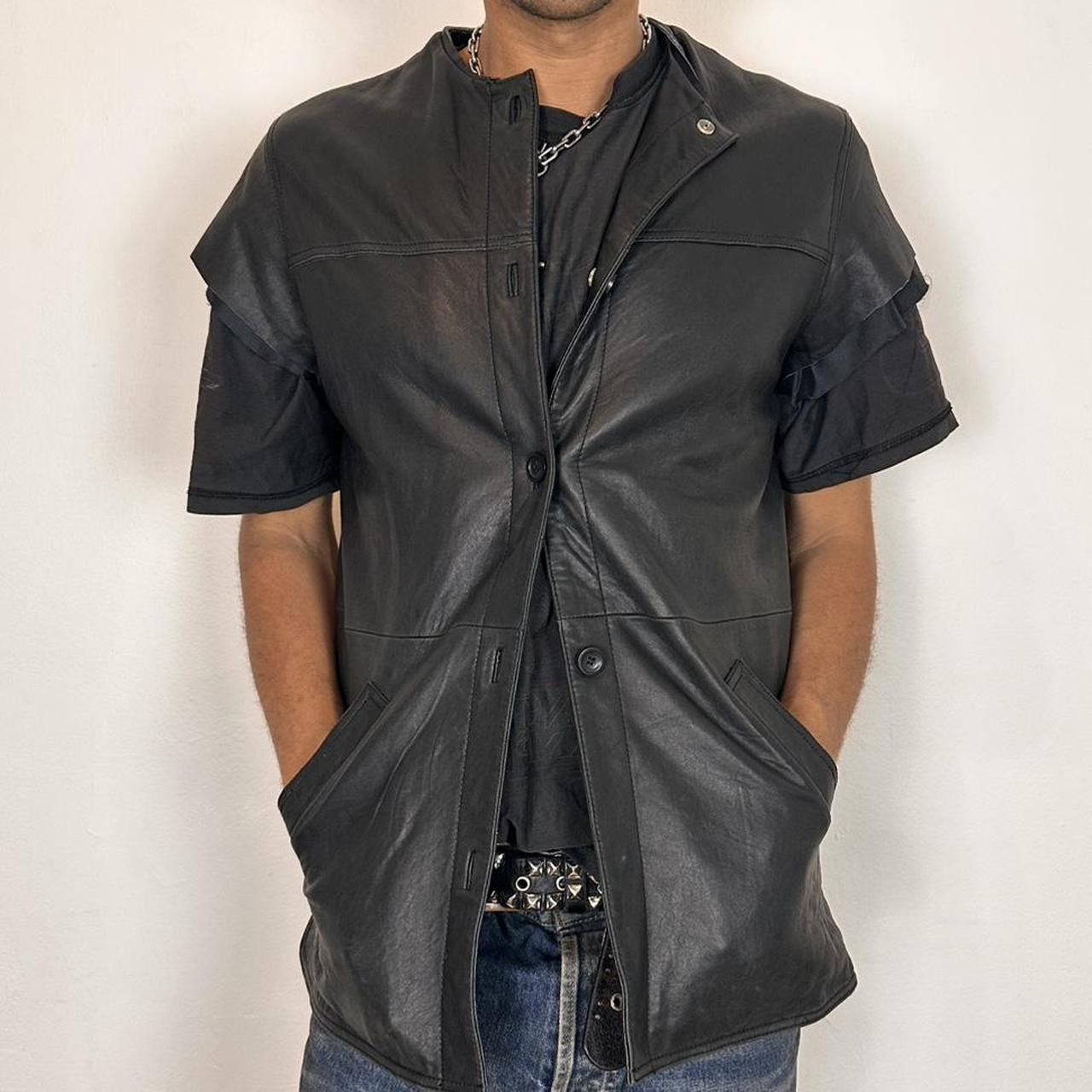 Vintage Vintage Leather Elements Black Short Sleeve Vest - Medium Size US M / EU 48-50 / 2 - 6 Thumbnail