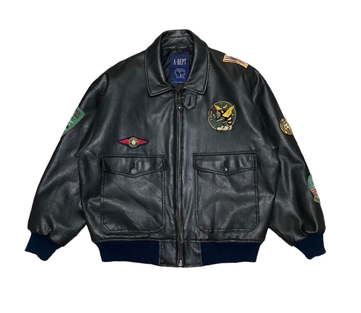 Vintage Vintage Us Air force A-dept bomber leather jacket Size US M / EU 48-50 / 2 - 5 Thumbnail