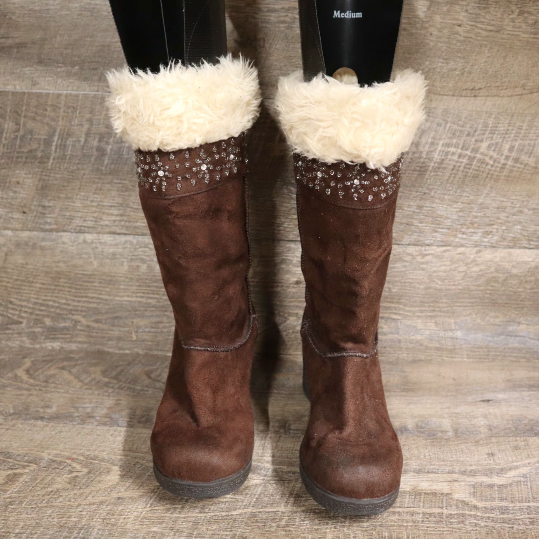 American Eagle Outfitters American Eagle Boots Brown Soft Sued Heel 64546 Women's Size 7 Size US 7 / IT 37 - 3 Thumbnail