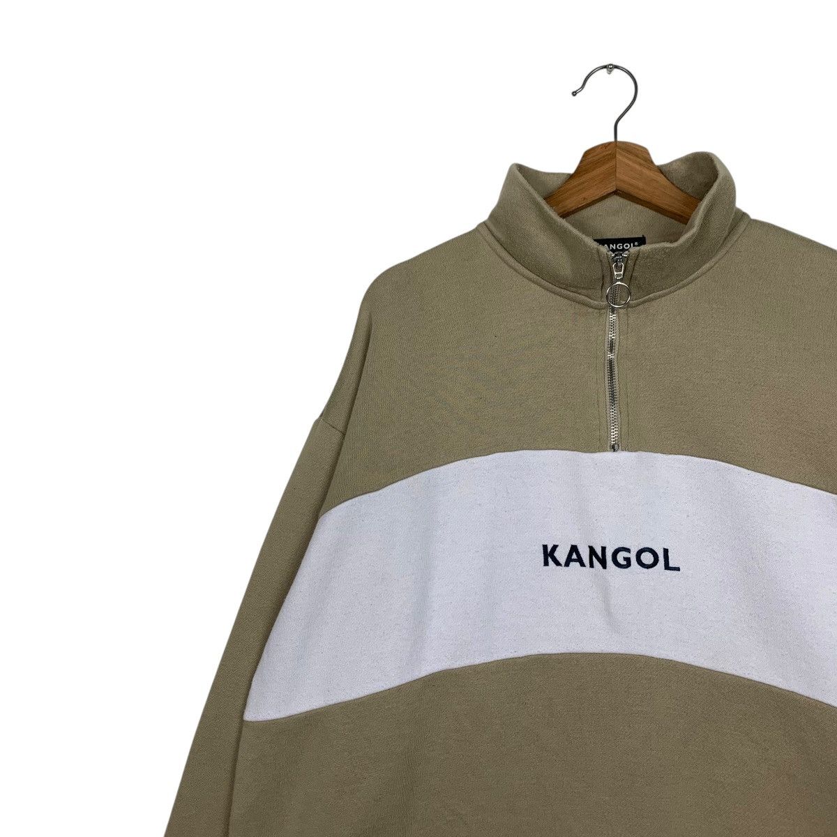 Kangol KANGOL Half Zip Colorblock Oversized Sweatshirt #1561-C70 Size US M / EU 48-50 / 2 - 6 Thumbnail