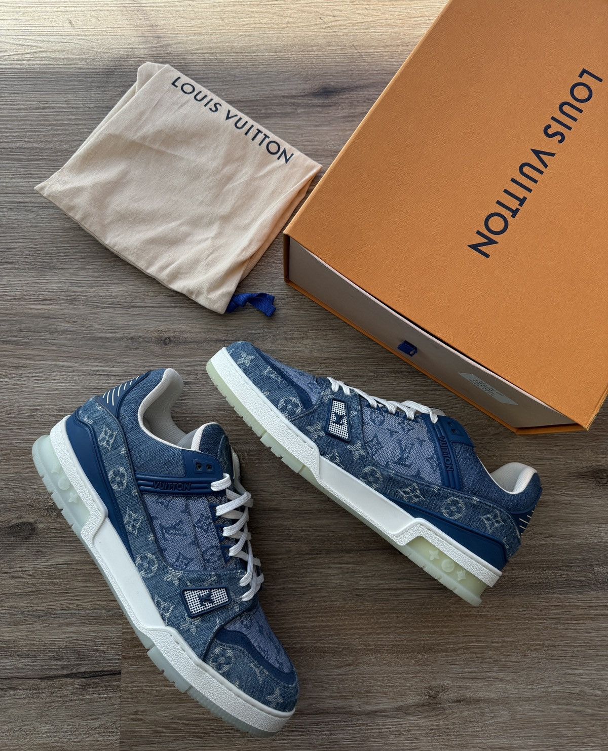 Louis Vuitton Louis Vuitton Denim trainer Sneakers Size US 12 / EU 45 - 1 Thumbnail