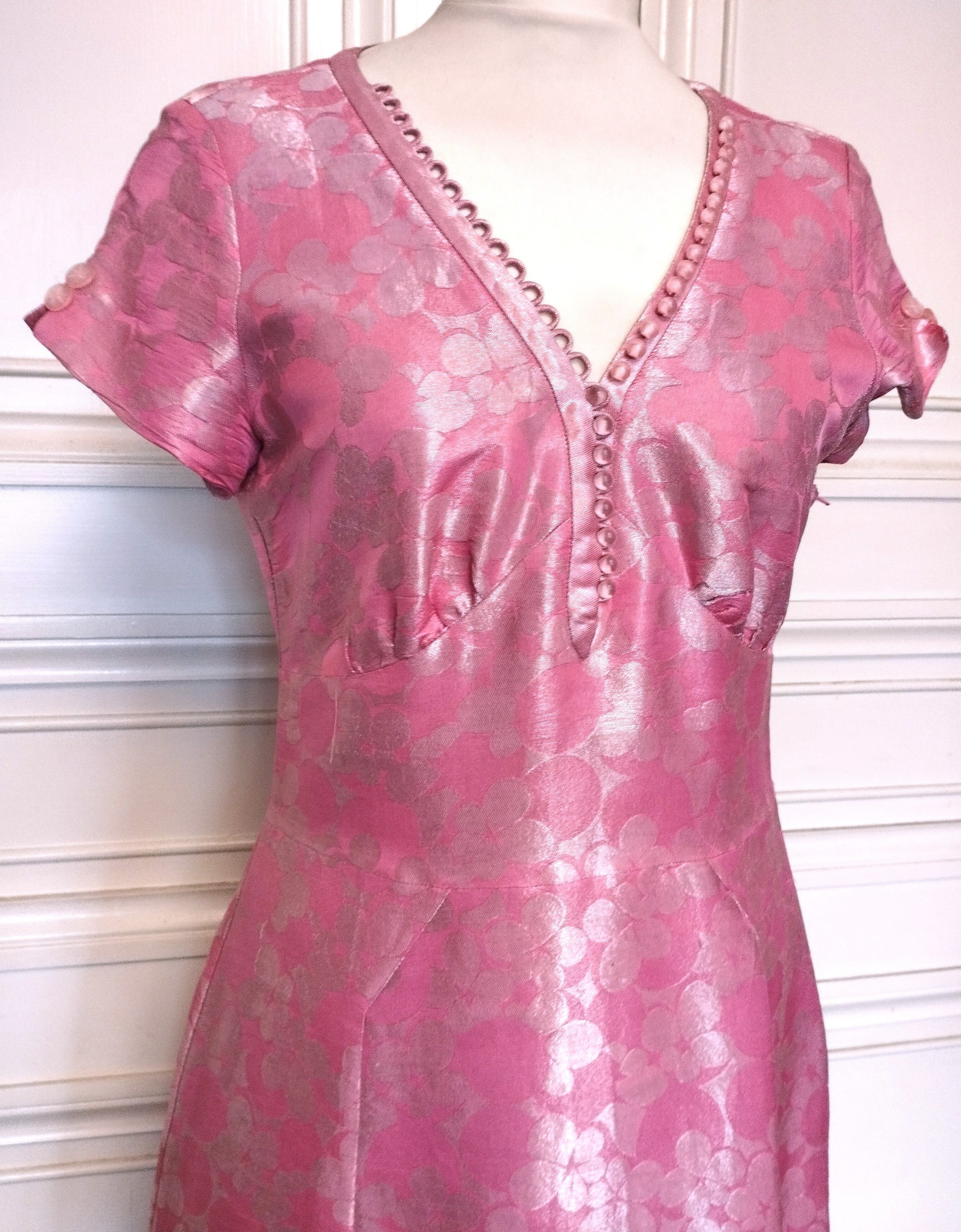 Marc Jacobs Marc Jacobs Robe Soie Brochée Mariage Céremonie T S/M Size M / US 6-8 / IT 42-44 - 6 Thumbnail