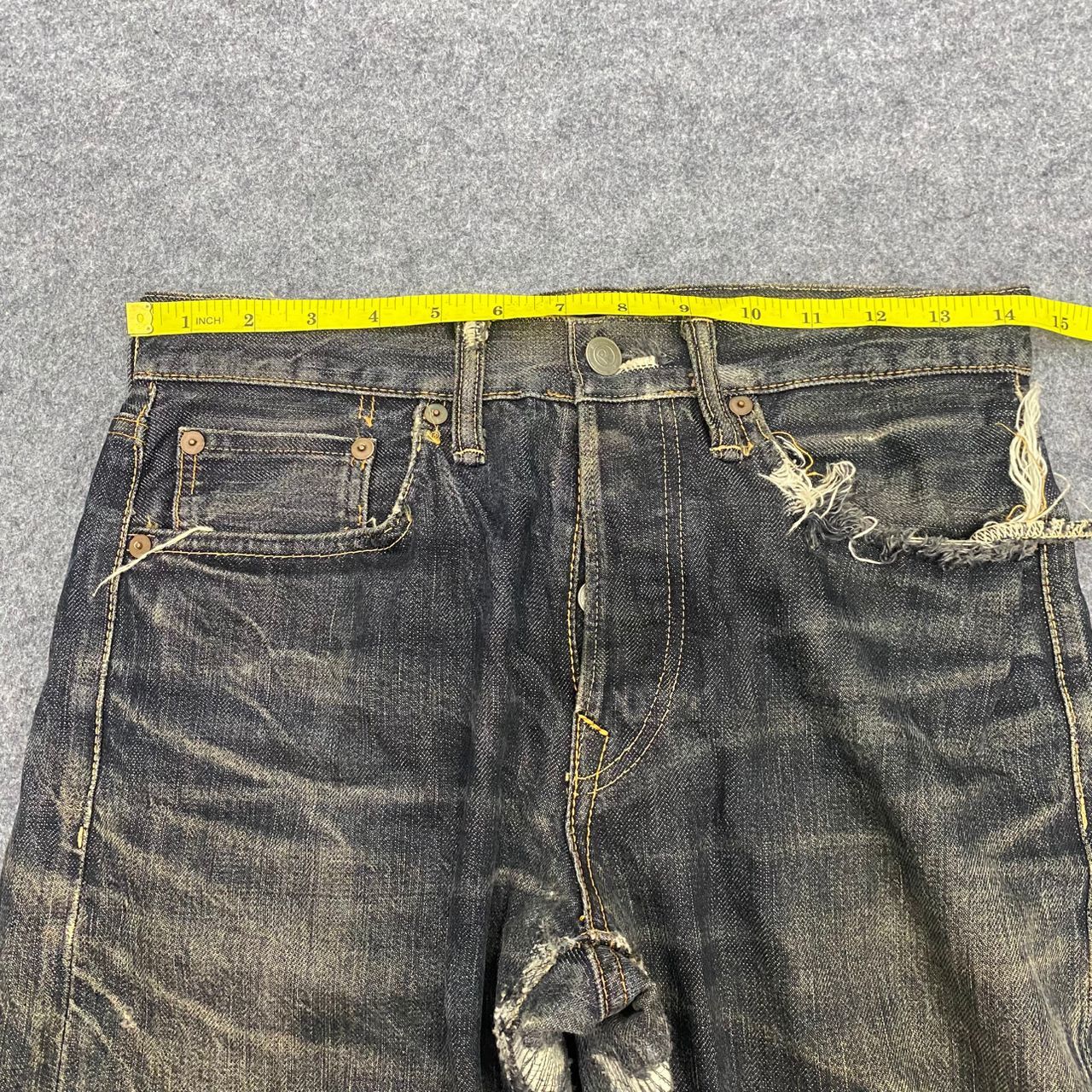 45rpm 💥Best Offer💥Vintage 45 RPM Distressed Denim Size US 29 - 4 Thumbnail