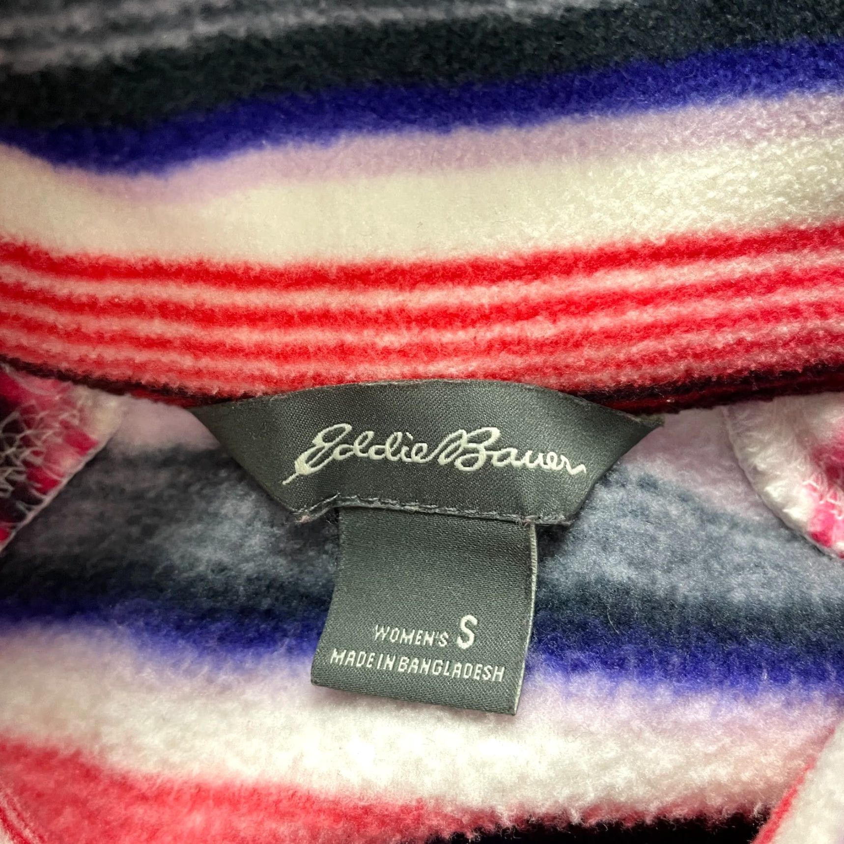 Eddie Bauer Eddie Bauer Sweatshirt 1/4 Zip Fleece Pullover Women Small Multicolor Striped Long Sleeve Shirt Jumper Womens Regular Fit Size S / US 4 / IT 40 - 4 Thumbnail