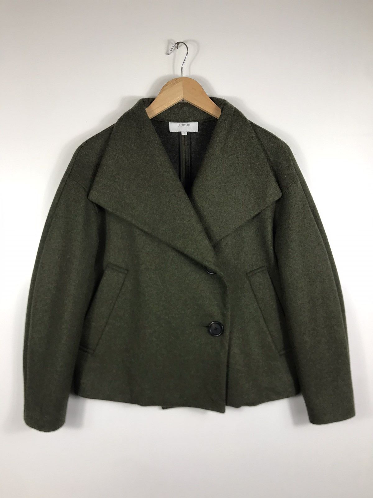 Japanese Brand × Untitled&Co 🔥Untitled Waterfall Colar Button Cropped Coat Jacket Size XS / US 0-2 / IT 36-38 - 1 Thumbnail