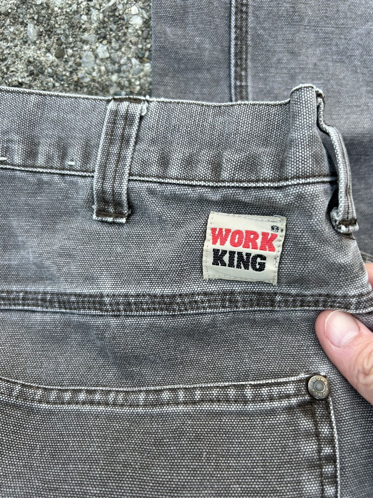 Carhartt × Vintage Work-King Carpenter Pants Grey Size US 34 / EU 50 - 6 Thumbnail