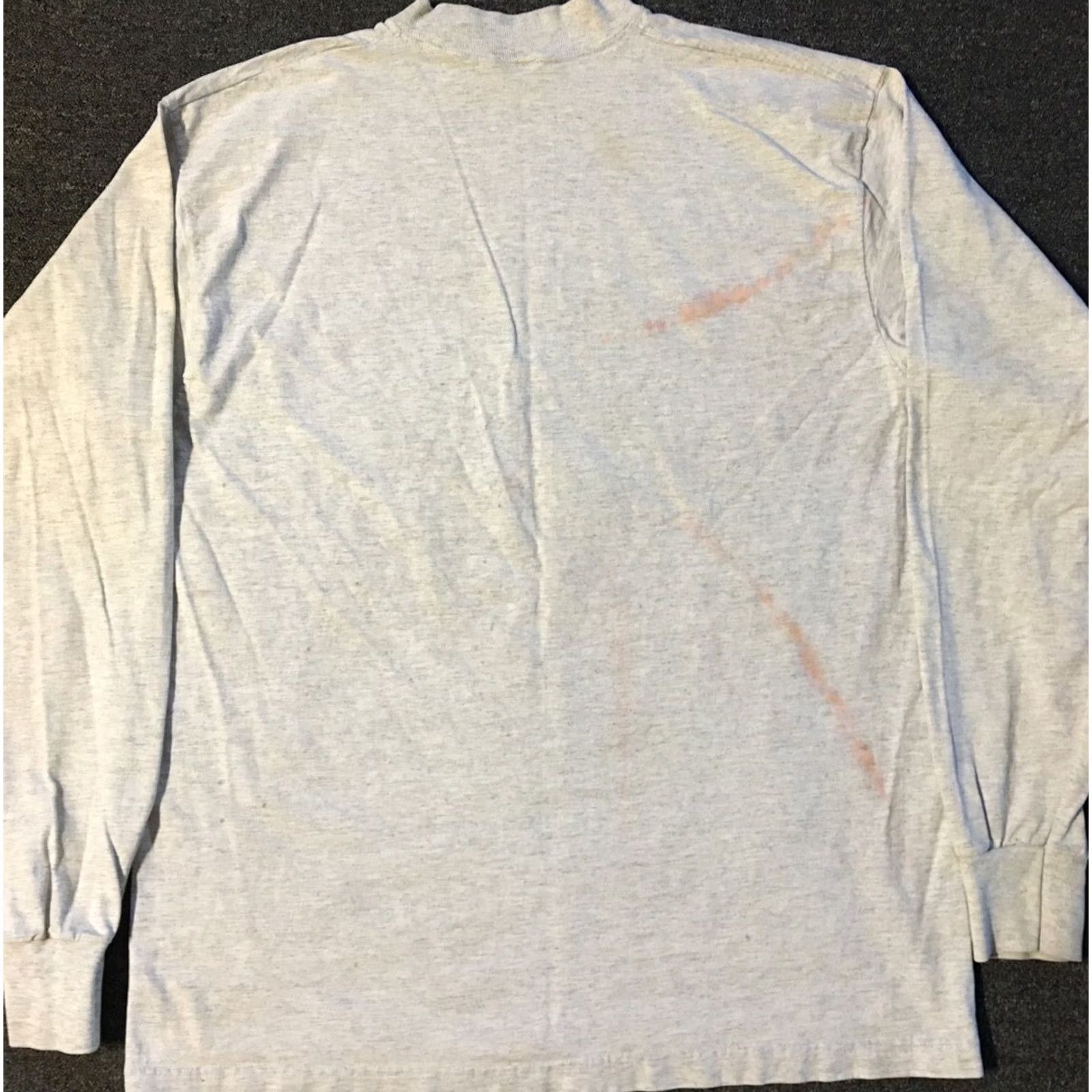 Fruit Of The Loom VINTAGE FOTL Shirt XL Gray 90s Distressed USA Fruit of the Loom Mens Long Sleeve Tee Grunge Biker Skate Surf Track Size US XL / EU 56 / 4 - 2 Thumbnail