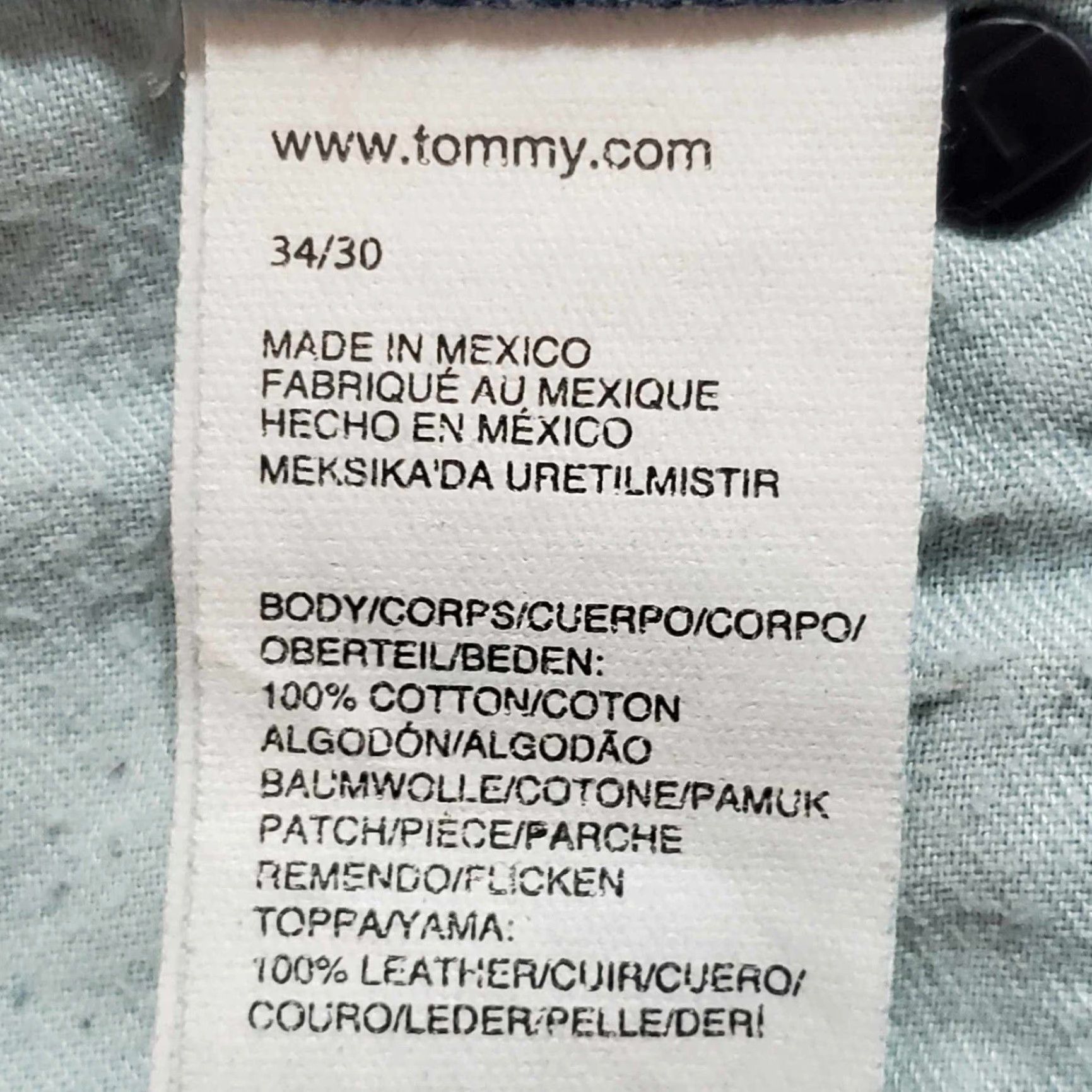 Tommy Hilfiger VINTAGE Tommy Hilfiger Jeans Mens 36x28 Hip Hop Streetwear Blue Straight Denim Size US 36 / EU 52 - 6 Thumbnail