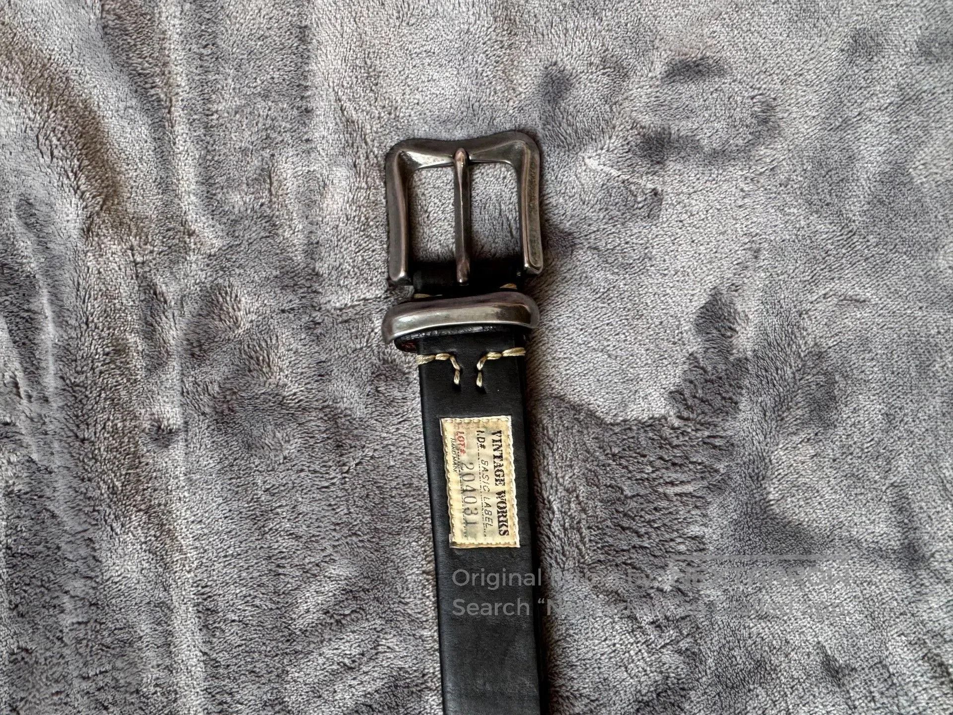 VINNY's VINTAGE WORKS Handmade Vintage Leather Belt. Size ONE SIZE - 5 Thumbnail