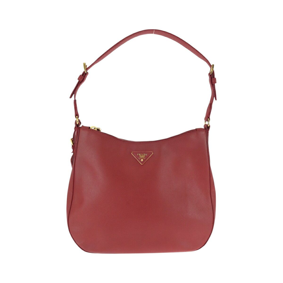 Prada Prada Saffiano Leather Shoulder Bag Leather Shoulder Bag in Red, Women's