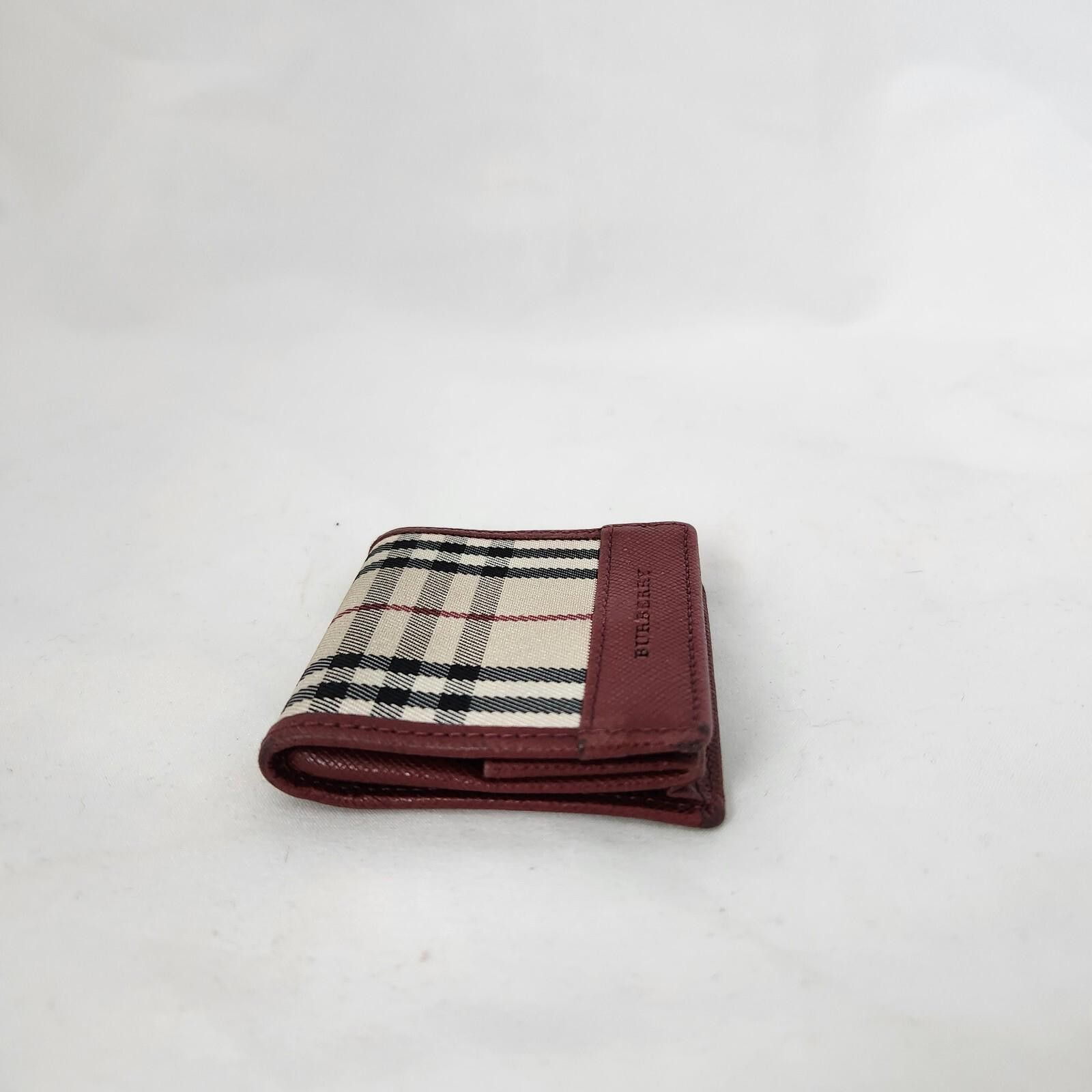 Burberry Burberry Coin Wallet Coin Purse Nova Check Canvas Leather Size ONE SIZE - 8 Thumbnail