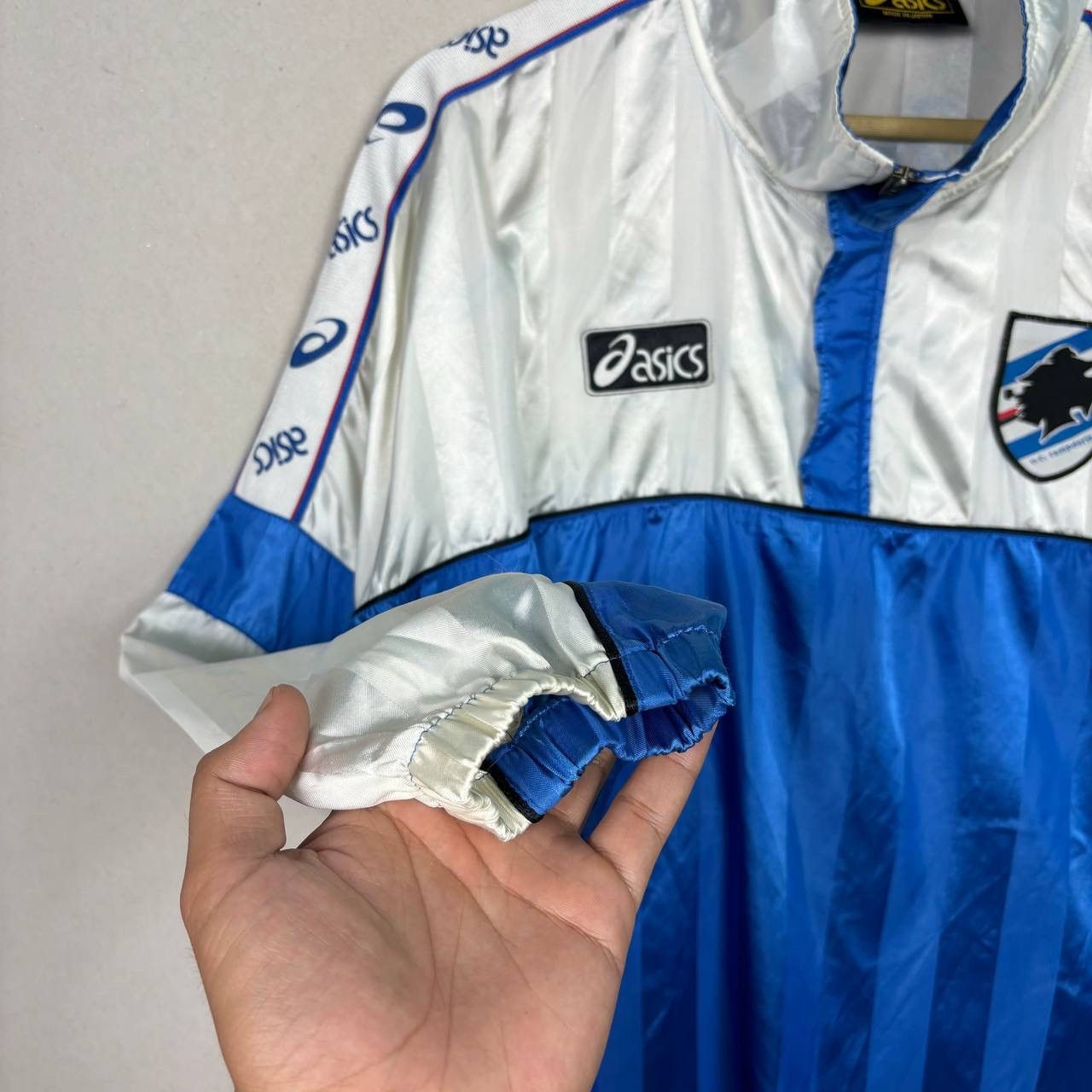 Asics Vintage 1995-96 UC Sempdoria Asics Half Zip Sweater Jacket Size US L / EU 52-54 / 3 - 6 Thumbnail