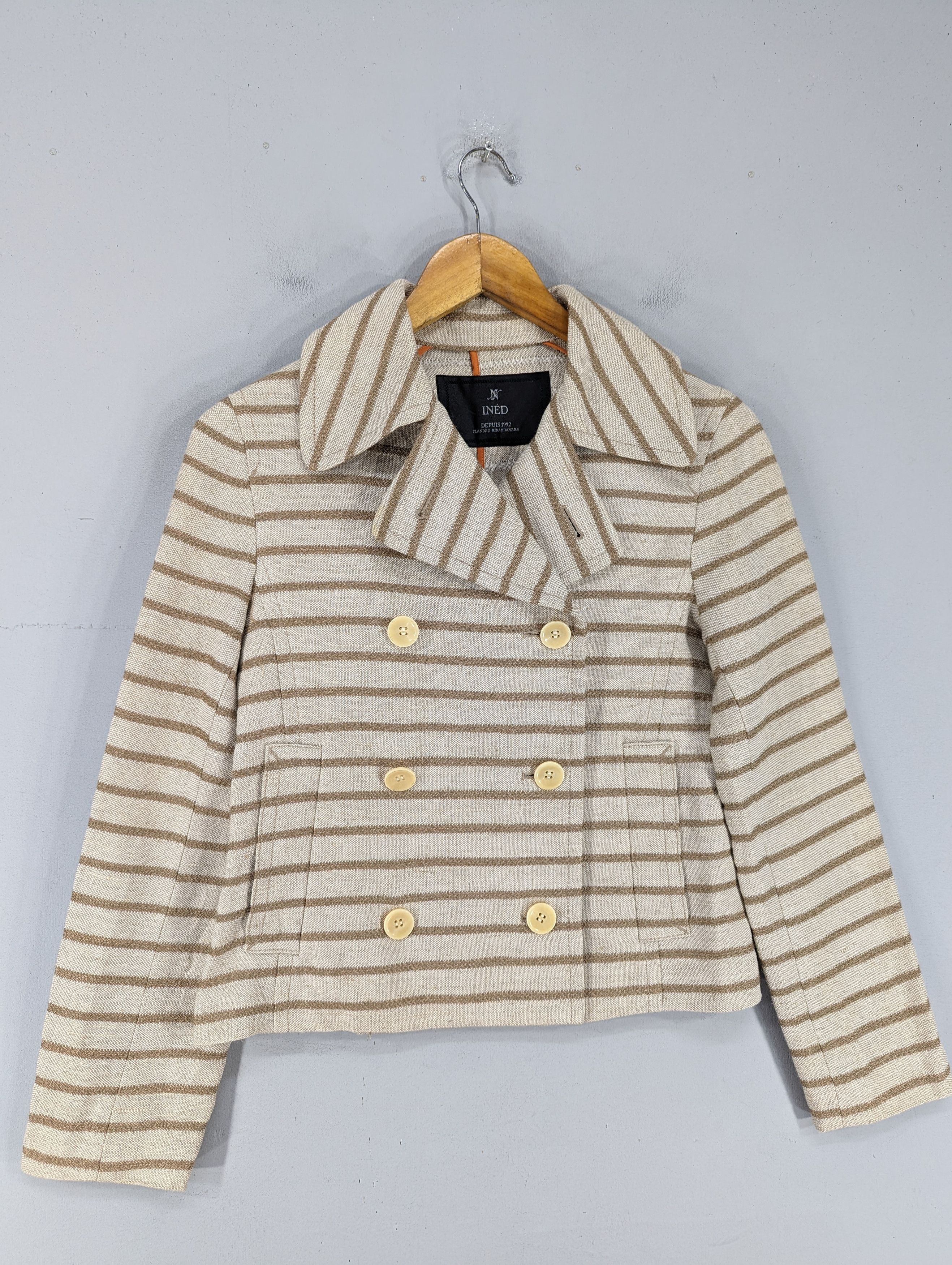 Yohji Yamamoto Ined By Yohji Yamamoto Double Breasted Short Coat Jacket Size XXS / US 00 / IT 34 - 2 Thumbnail