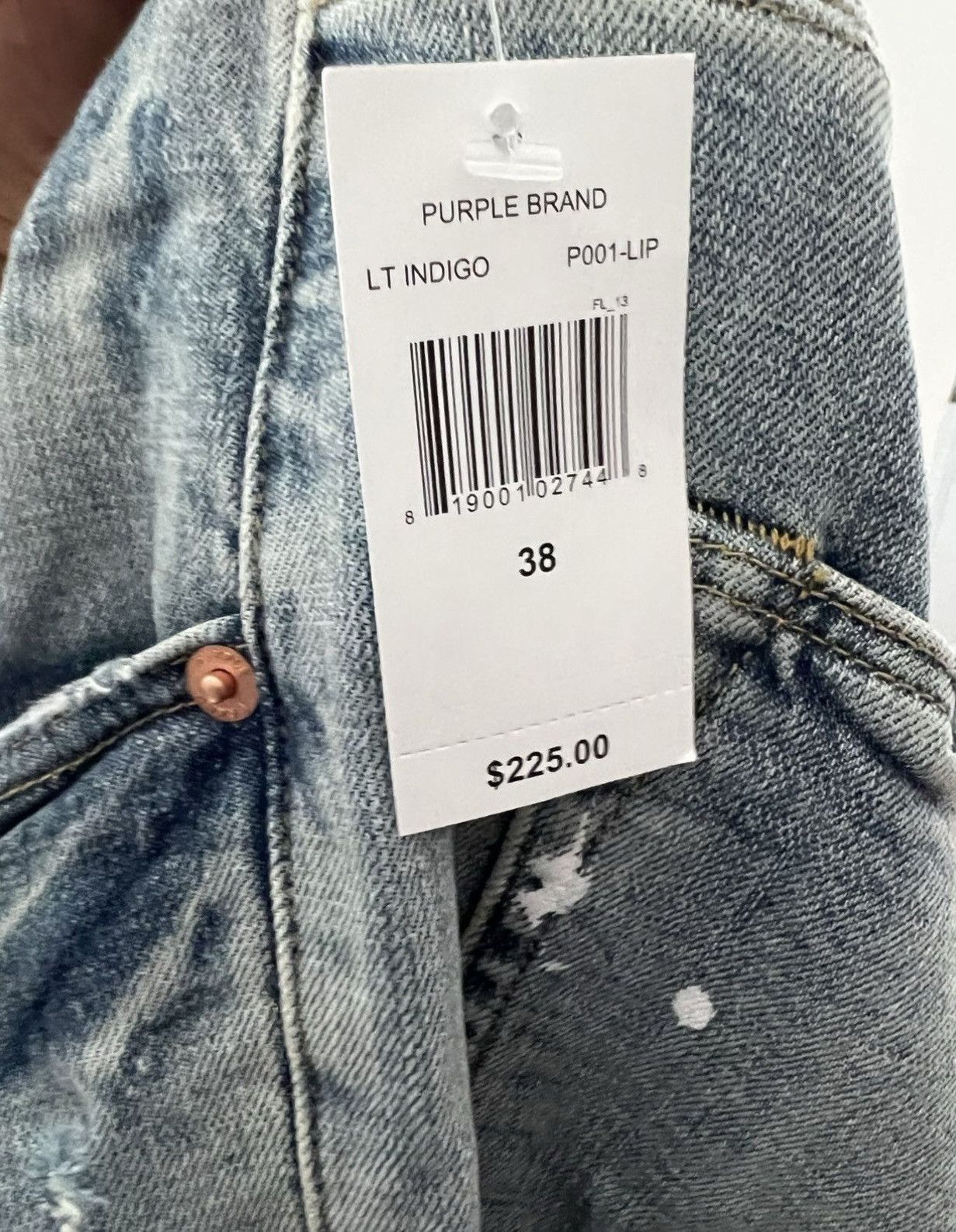 Purple Brand Purple Brand P001 Light Indigo Paint Size US 38 / EU 54 - 3 Thumbnail
