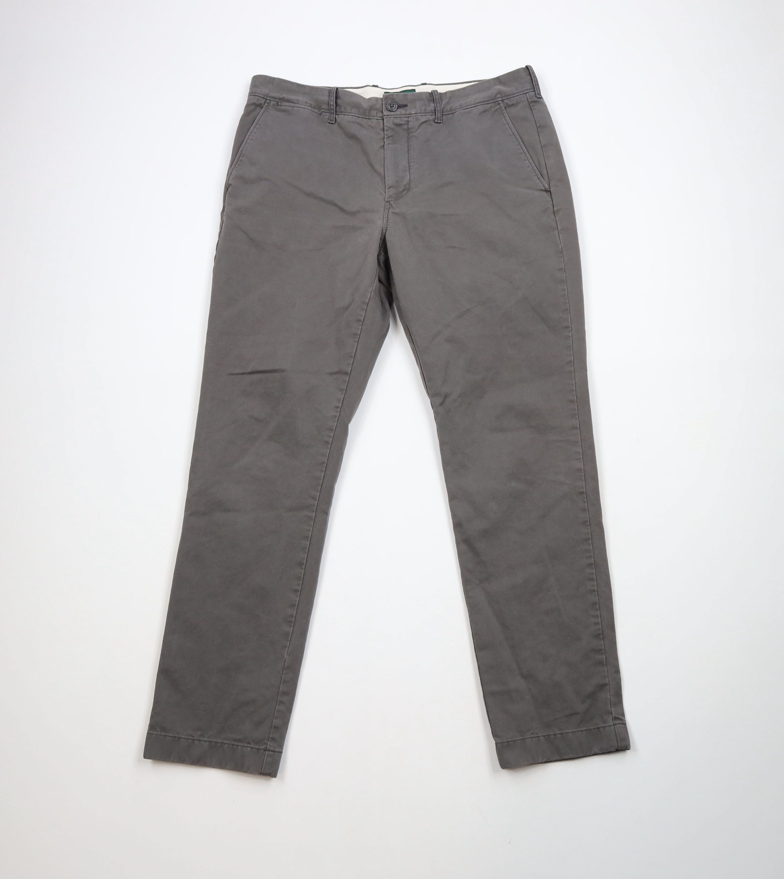 J.Crew × Vintage Vintage J Crew Straight Leg Cotton Chinos Chino Pants Gray Size US 35 - 1 Thumbnail