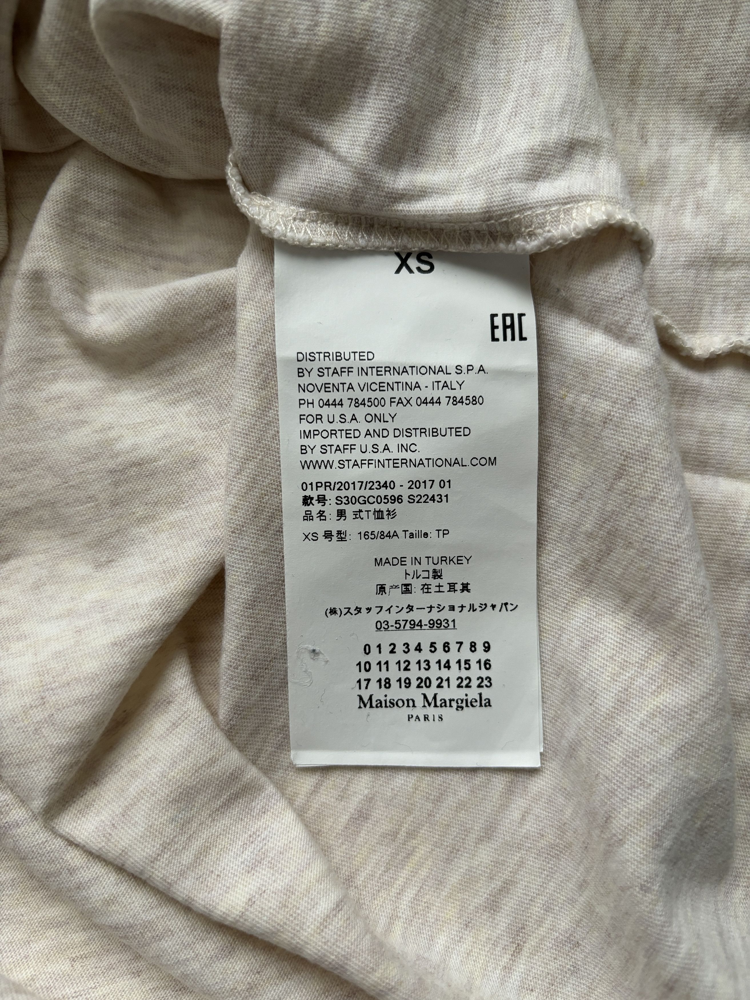 Maison Margiela ⚡️QUICK SALE⚡️2017 Maison Margiela Beige T-Shirt Size US XS / EU 42 / 0 - 5 Thumbnail