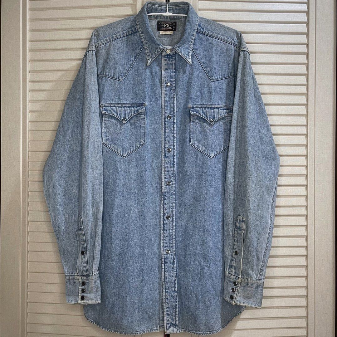RRL Ralph Lauren RRL denim blue shirt Size US M / EU 48-50 / 2 - 2 Thumbnail
