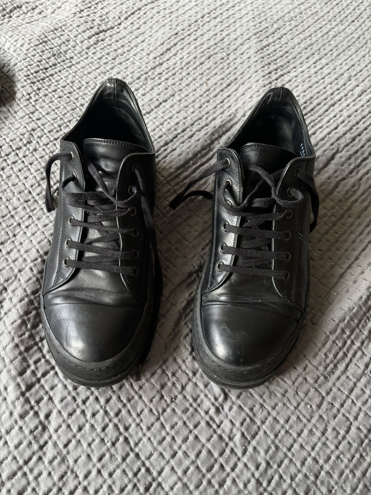 Glitter Sneakers Saint Laurent Black Bedford Sneakers Rick Owens Ramones  Mainline