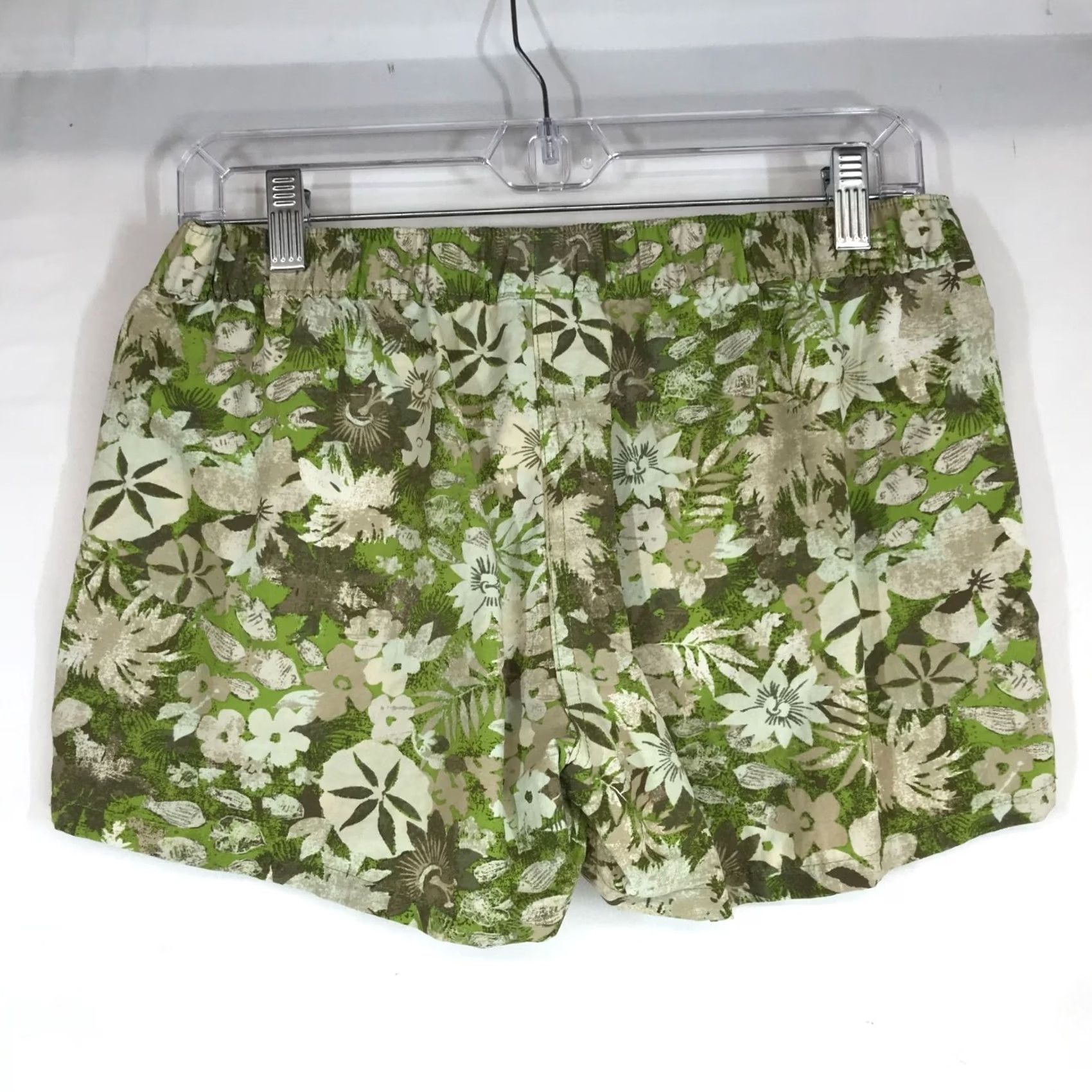Patagonia Patagonia Womens Medium Green Floral Pull-On Shorts - Baggies Size 32" / US 10 / IT 46 - 5 Thumbnail