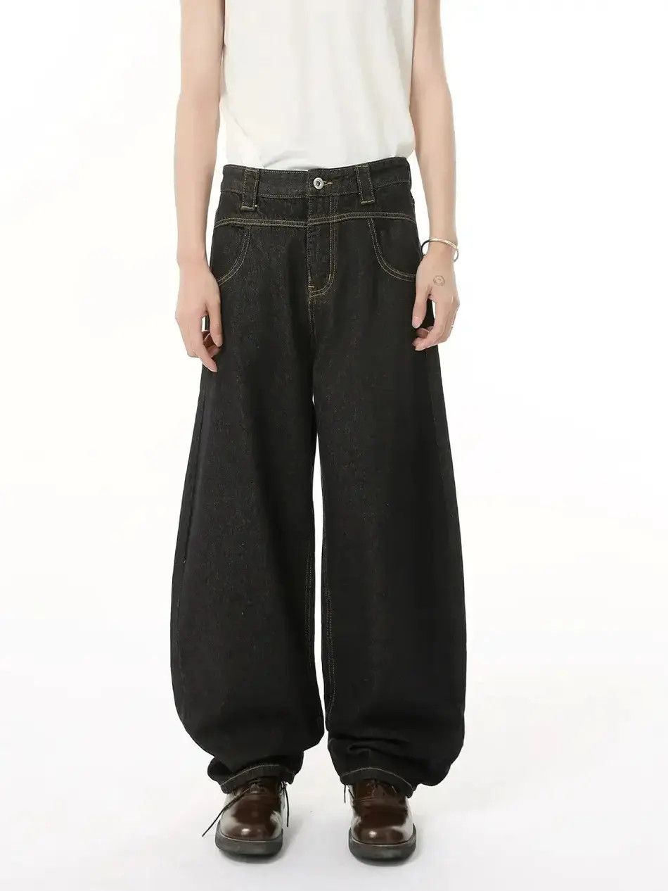 Japanese Brand Retro loose high street curved jeans Size US 32 / EU 48 - 1 Thumbnail