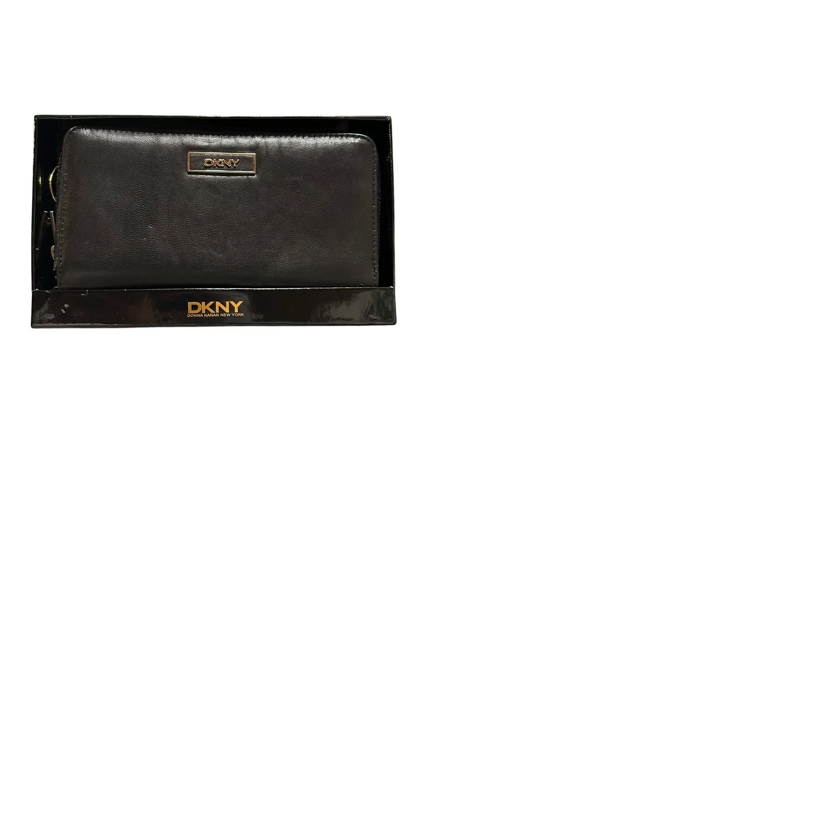 DKNY DKNY WALLET SHINY LEATHER WRISTLET BLACK WOMEN'S ONE SIZE Size ONE SIZE - 11 Thumbnail