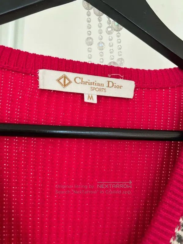 Dior Dior Red Women's Sweater with V. Size M / US 6-8 / IT 42-44 - 5 Thumbnail