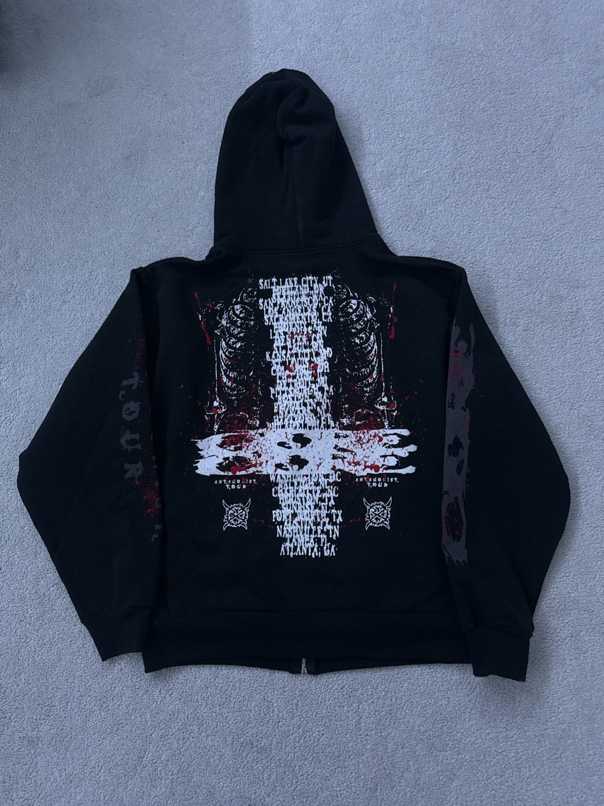 Ken Carson Ken Carson Antagonist 2.0 Upside Down Cross Zip Up 