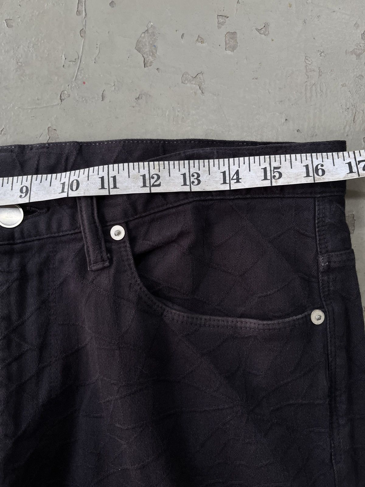 Lanvin Lanvin Faded Black Denim SpiderWeb Embroidered Detailing Size US 34 / EU 50 - 3 Thumbnail