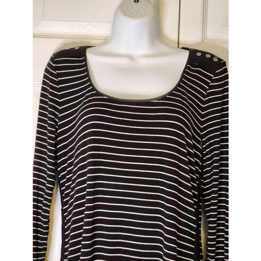 White House Black Market White House Black Market Striped Shirt Size L / US 10 / IT 46 - 2 Thumbnail