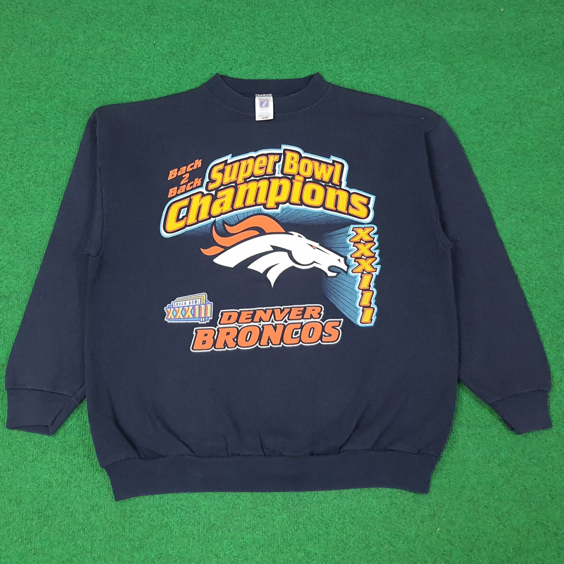 Logo 7 Vintage Denver Broncos Football Team NFL Sweatshirt C253N5 Size US L / EU 52-54 / 3 - 1 Thumbnail