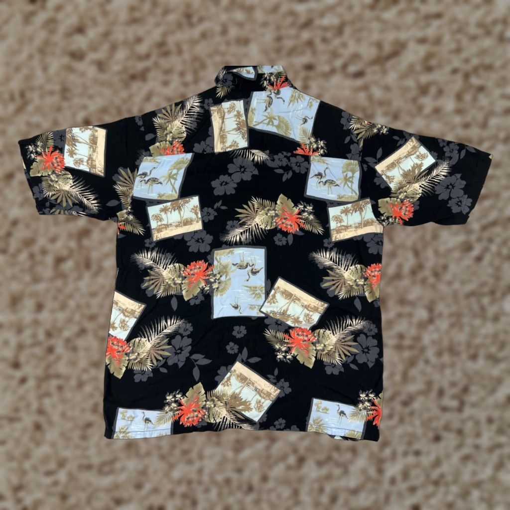 Vintage Natural Issue Shirt Mens Medium Black Floral Hawaiian Rayon Button Up Size US M / EU 48-50 / 2 - 1 Thumbnail