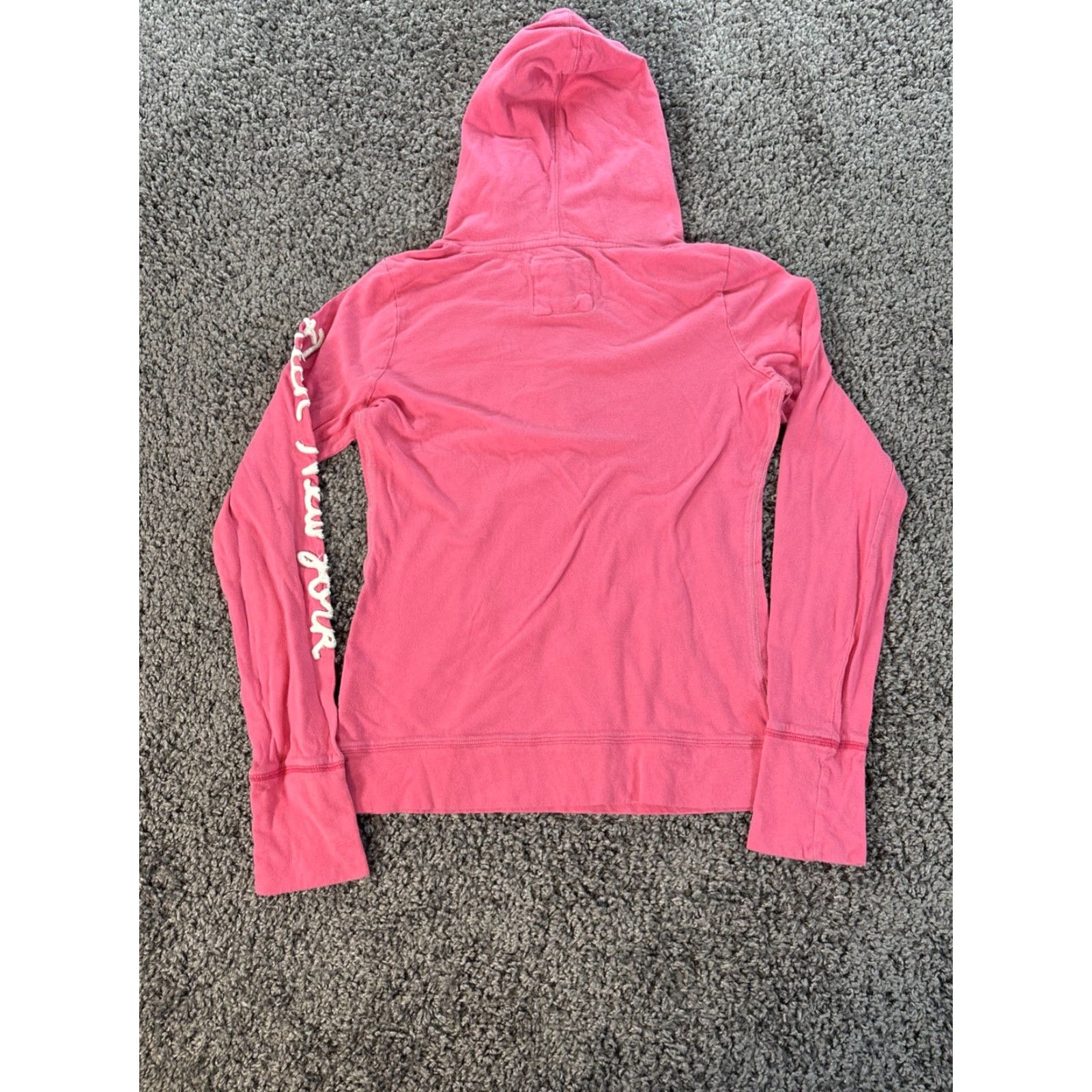 Abercrombie & Fitch VINTAGE Abercrombie & Fitch Hoodie Womens L Pullover Pink Y2K Logo Activewear Pullover Hoodie Womens L Pink Abercrombie & Fitch Size L / US 10 / IT 46 - 6 Thumbnail