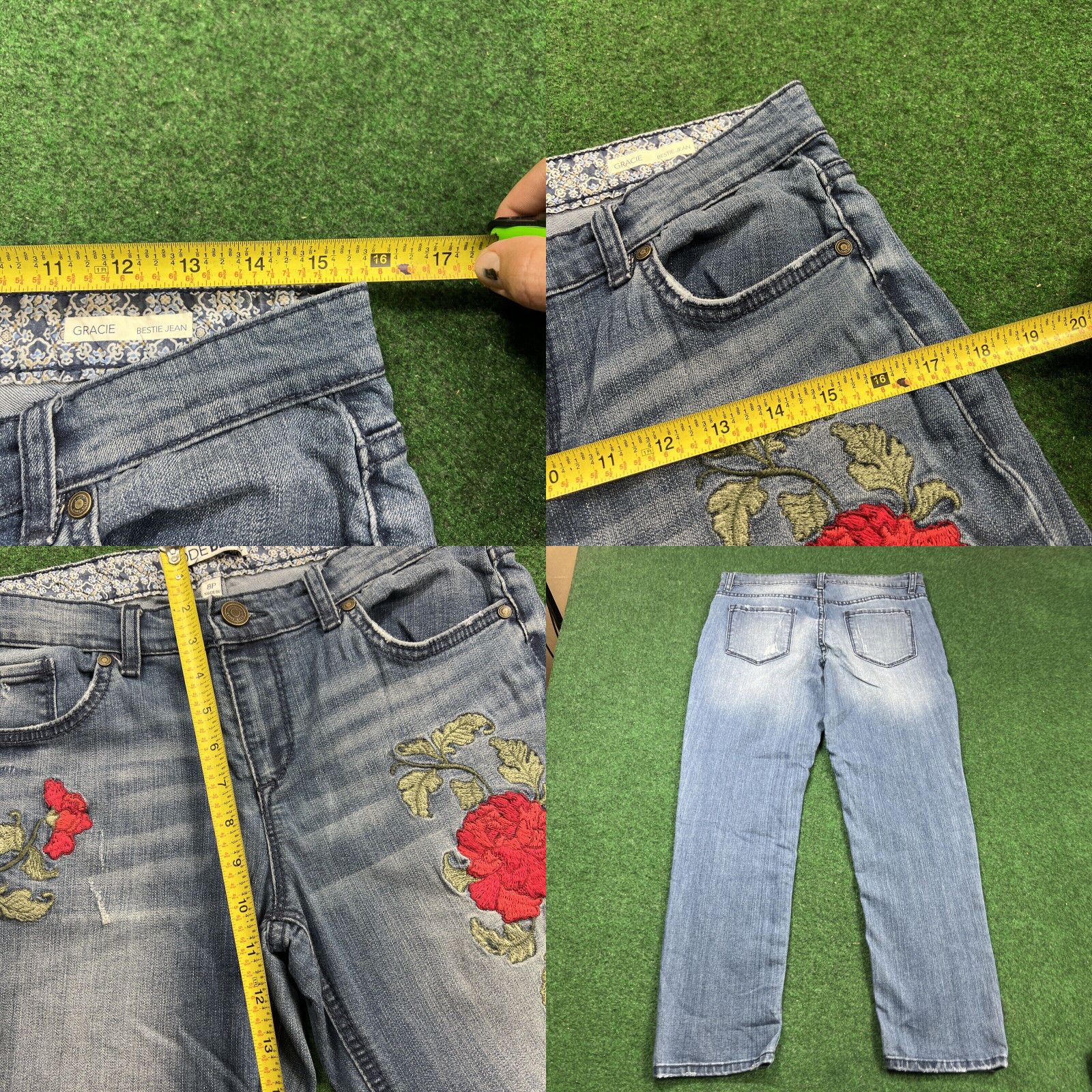 Vintage Code Bleu Gracie Bestie Jean Women's Size 8P Blue Cotton Denim Jeans 31x26 Size 30" / US 8 / IT 44 - 8 Thumbnail