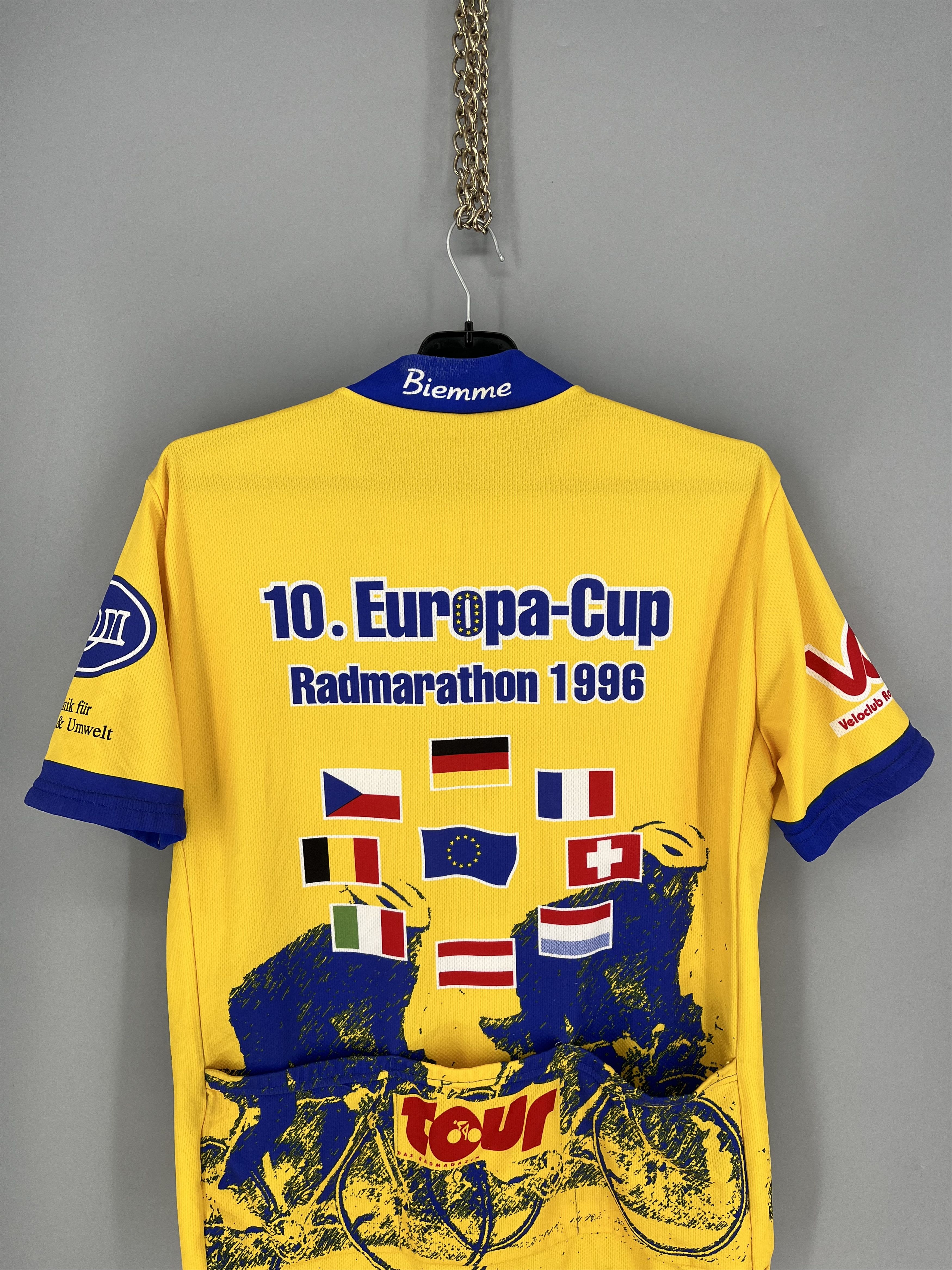 Vintage Vintage Biemme Europa-Cup 1996 Cycling Jersey Shirt Italy Size US XXL / EU 58 / 5 - 15 Thumbnail