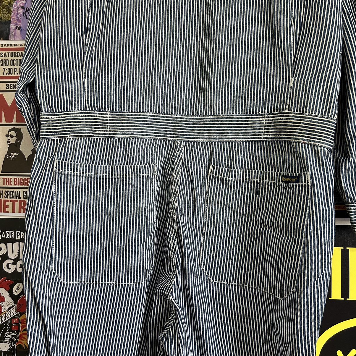 Vintage Vintage Oshkosh Hickory Stripe Distressed Workwear Jumpsuit Size US 34 / EU 50 - 13 Thumbnail