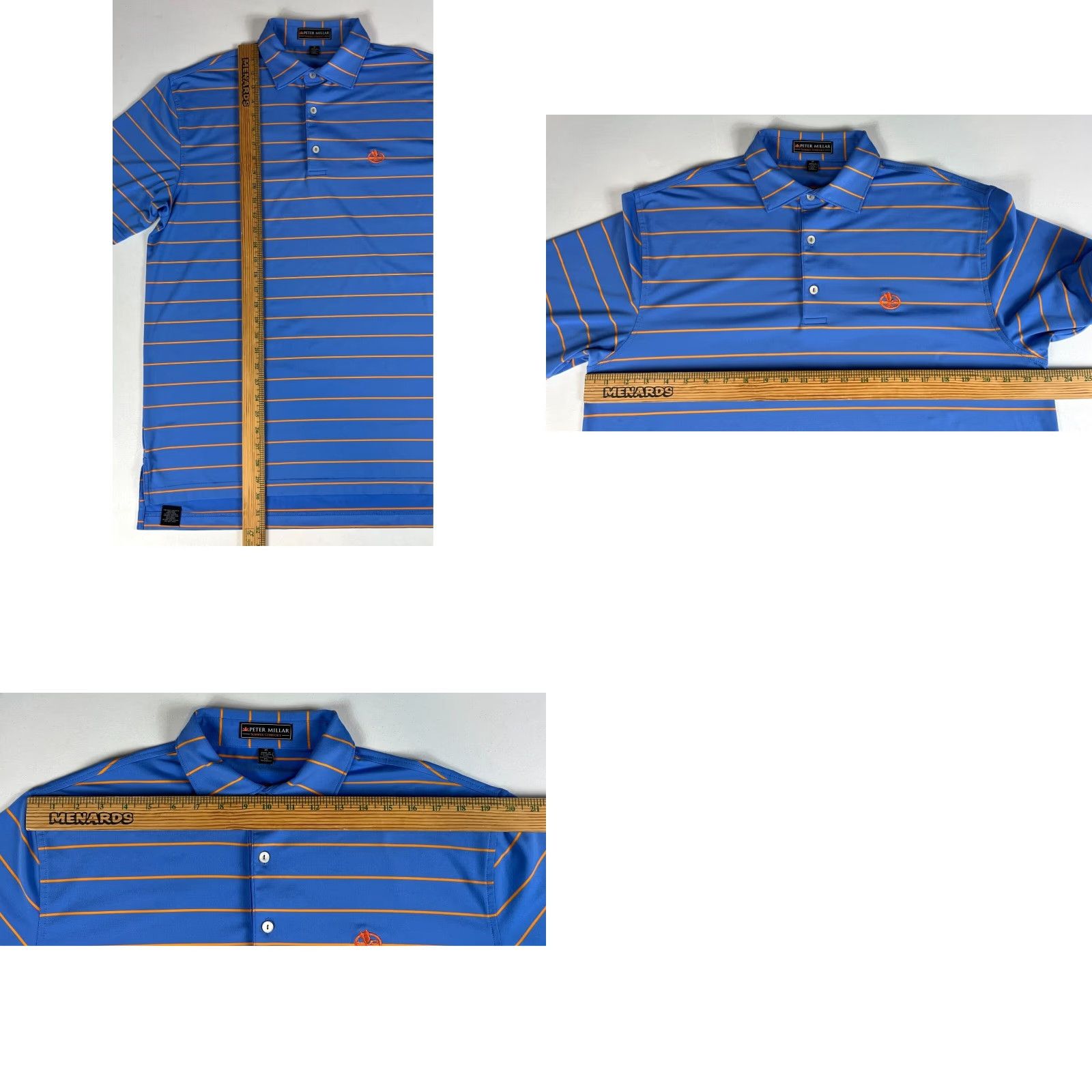 Peter Millar Peter Millar Summer Comfort Polo Shirt Striped Sz M Men’s Shirt Polo Short Sleeve Blue Gols Walking 80s (Vintage) Size US M / EU 48-50 / 2 - 8 Thumbnail