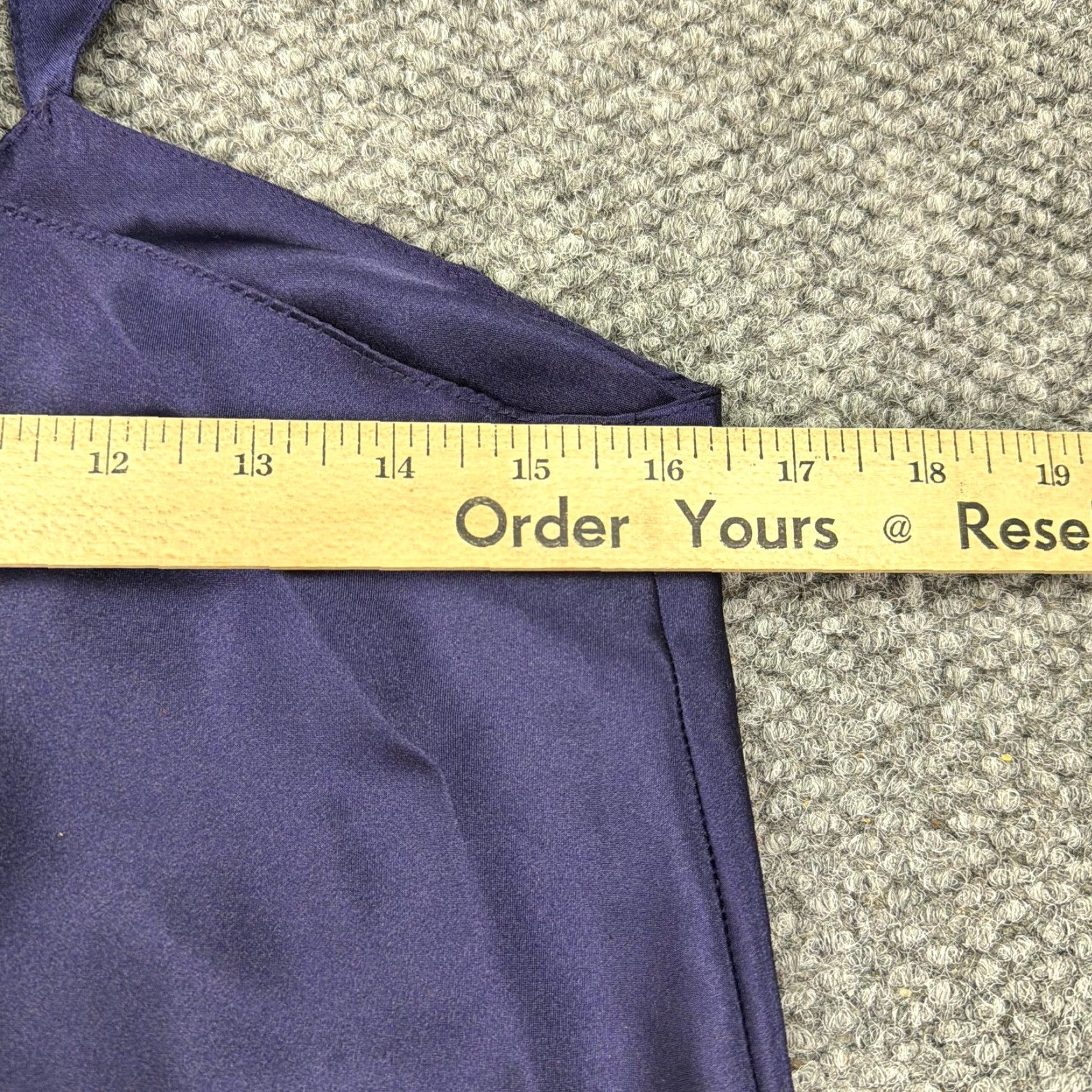 Vintage VINTAGE Erika Taylor Intimates Nightgown Womens Medium Purple Satin Chemise Sleepwear Size ONE SIZE - 7 Thumbnail