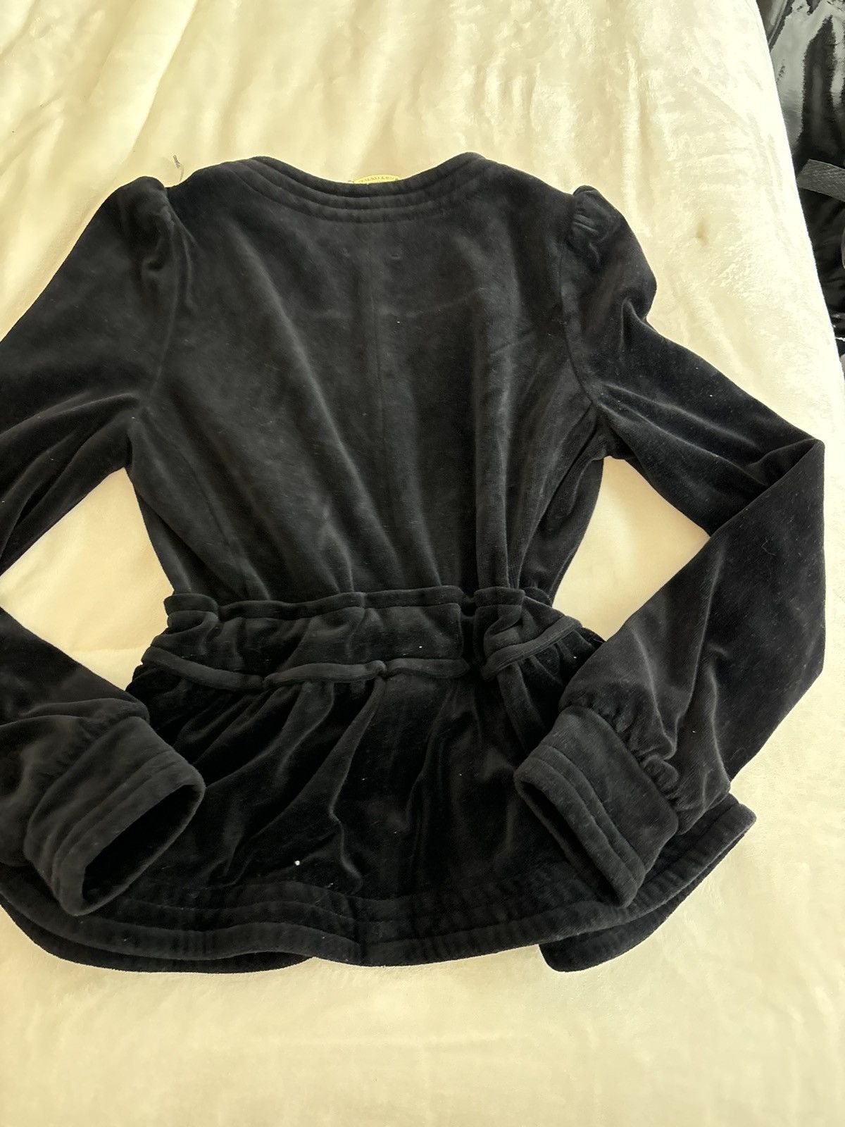 Juicy Couture Vintage Juicy Couture Black Velour Peplum Hem Belt Tie Long Size M / US 6-8 / IT 42-44 - 11 Thumbnail