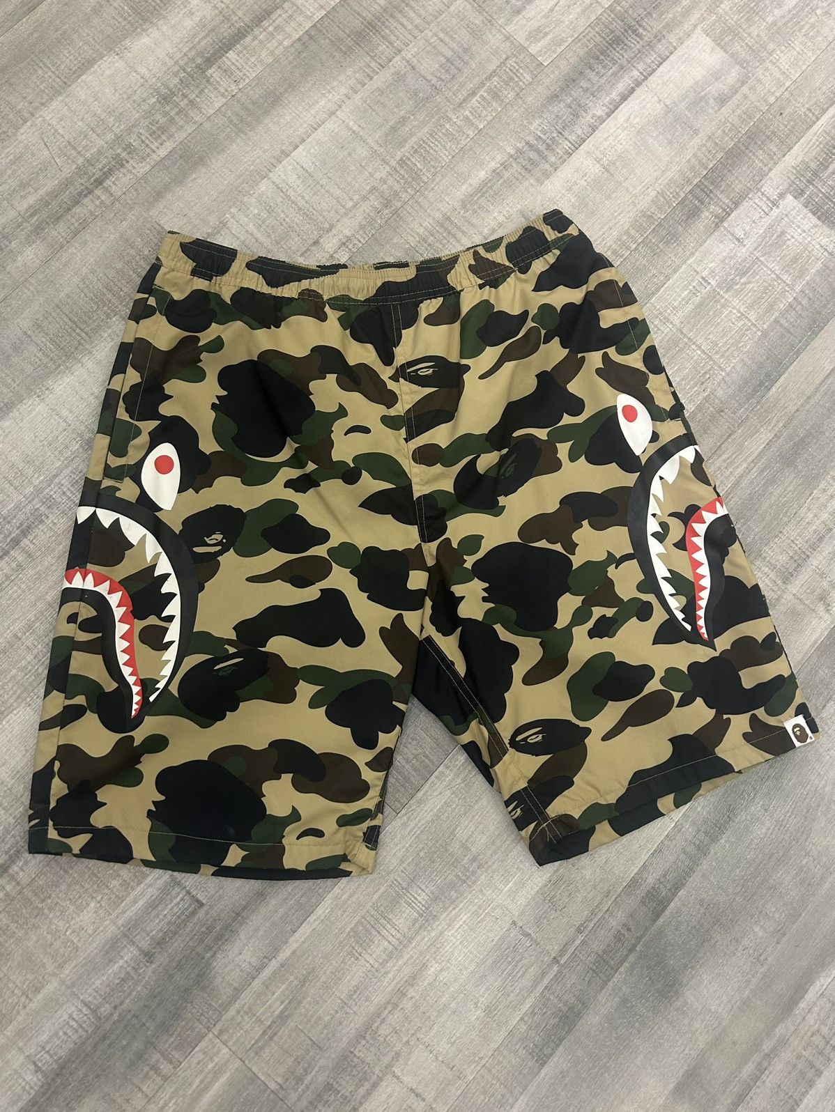 Bape Bape Camo Shark Shorts Size US 32 / EU 48 - 1 Thumbnail