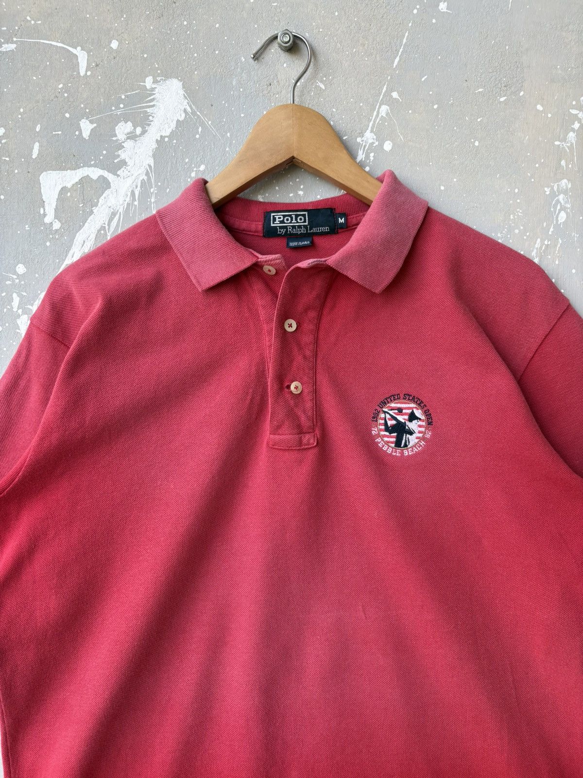 Polo Ralph Lauren Vintage 1992 Polo Ralph Lauren Golf USA Open Golf Collar Tee Size US M / EU 48-50 / 2 - 2 Thumbnail