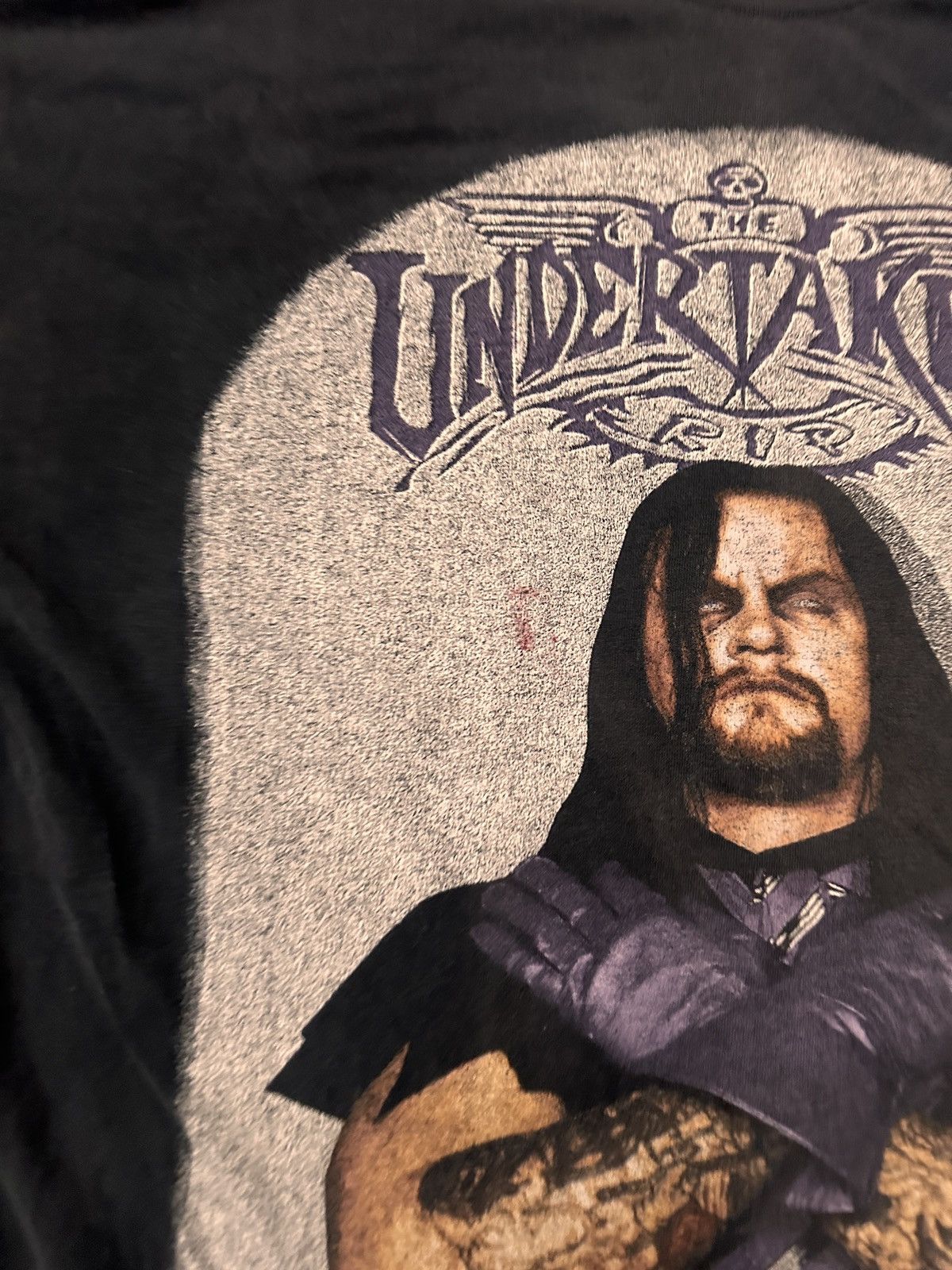 Vintage Hanes WWF The Undertaker Wrestling T-Shirt Black XL WORN Size US XL / EU 56 / 4 - 4 Thumbnail