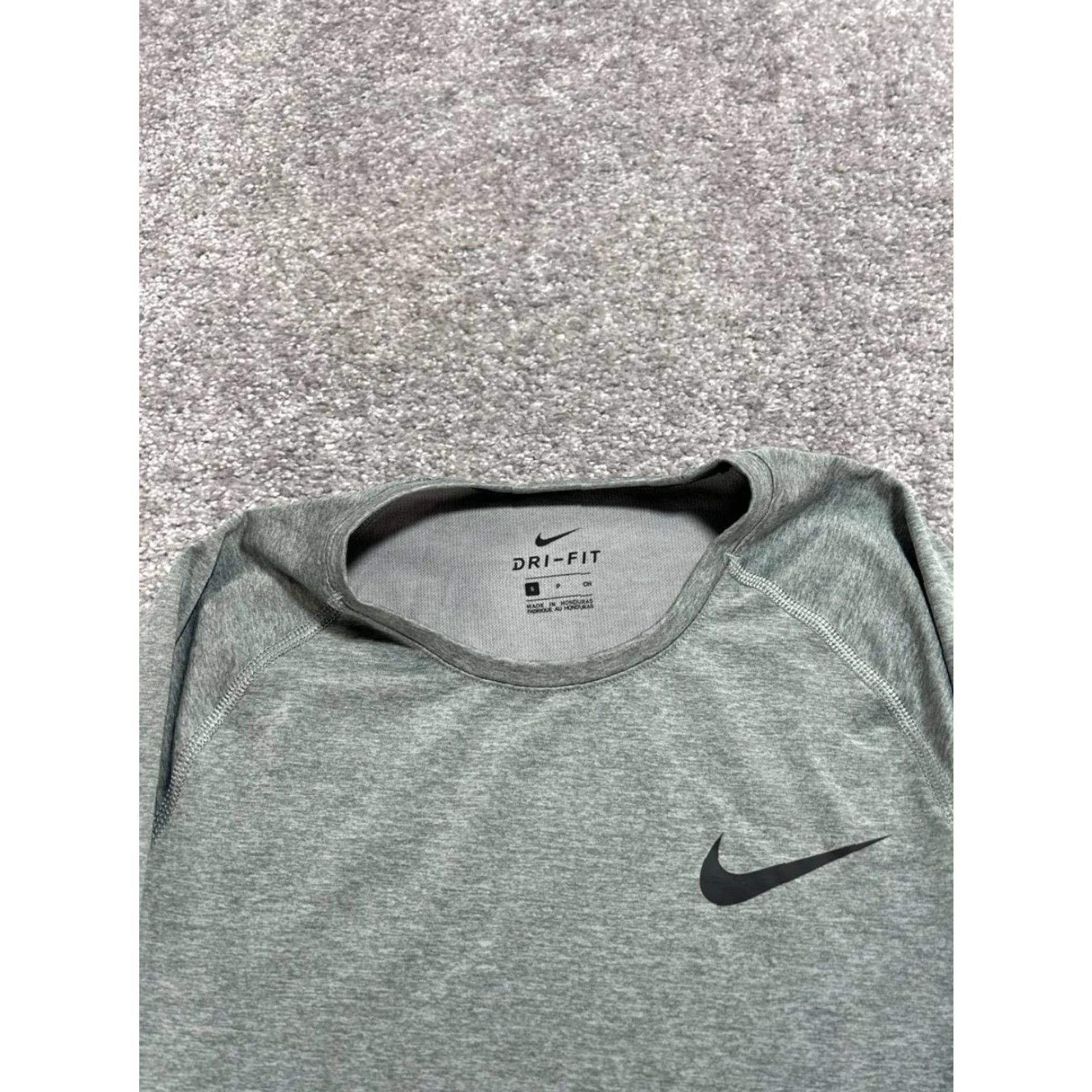Nike Nike Pro Shirt Mens Small Heather Olive Swoosh Dri-Fit Stretch Training Size US S / EU 44-46 / 1 - 5 Thumbnail