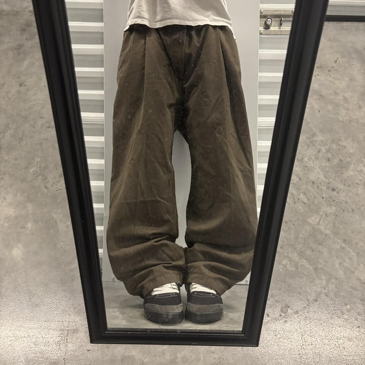 Japanese Brand × Vintage Crazy Vintage Y2K/2000s Baggy Faded Brown Casual Pants! Size US 42 / EU 58 - 1 Thumbnail