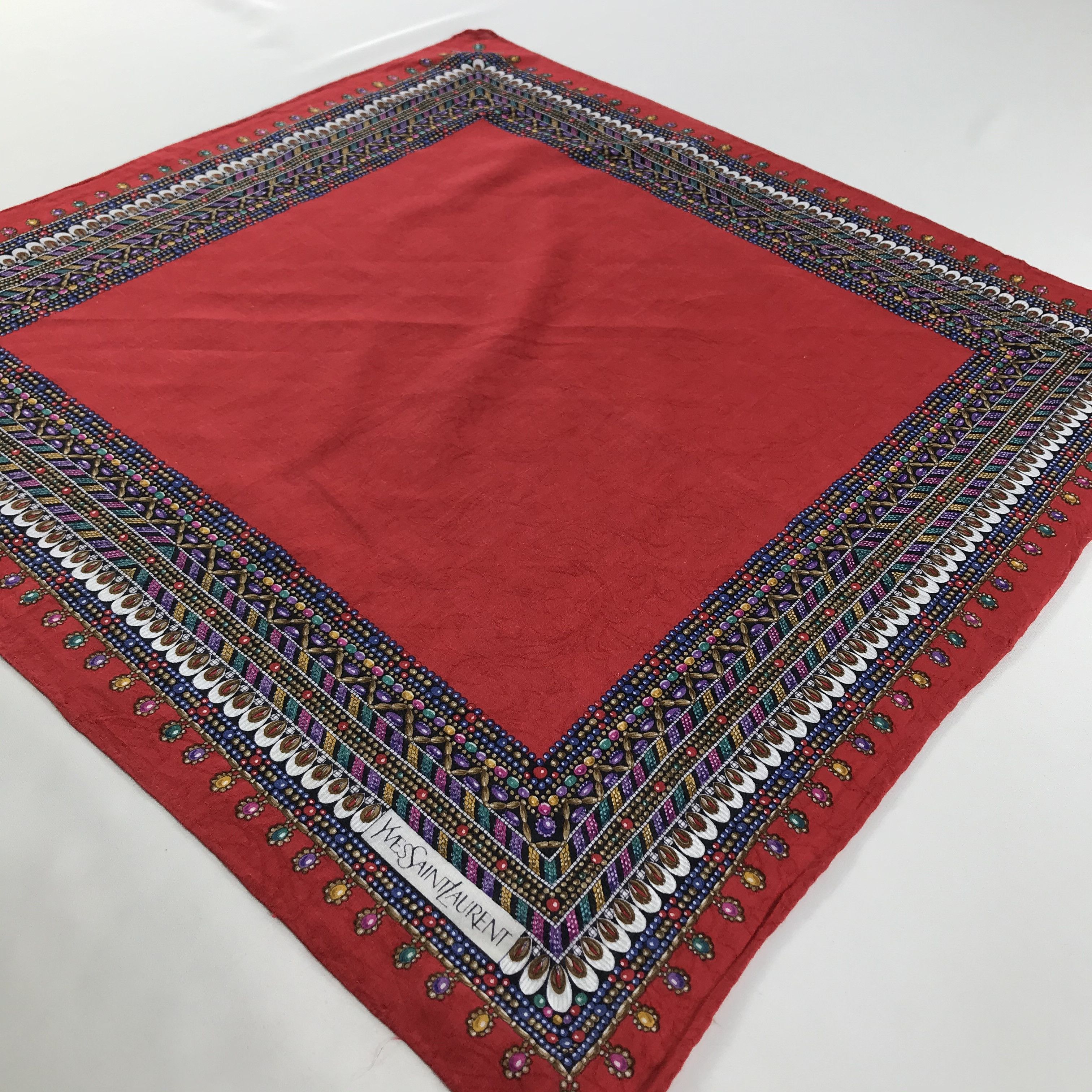 Vintage × Yves Saint Laurent Yves Saint Laurent Bandana / Handkerchief/Neckerchief -S1495 Size ONE SIZE - 2 Thumbnail