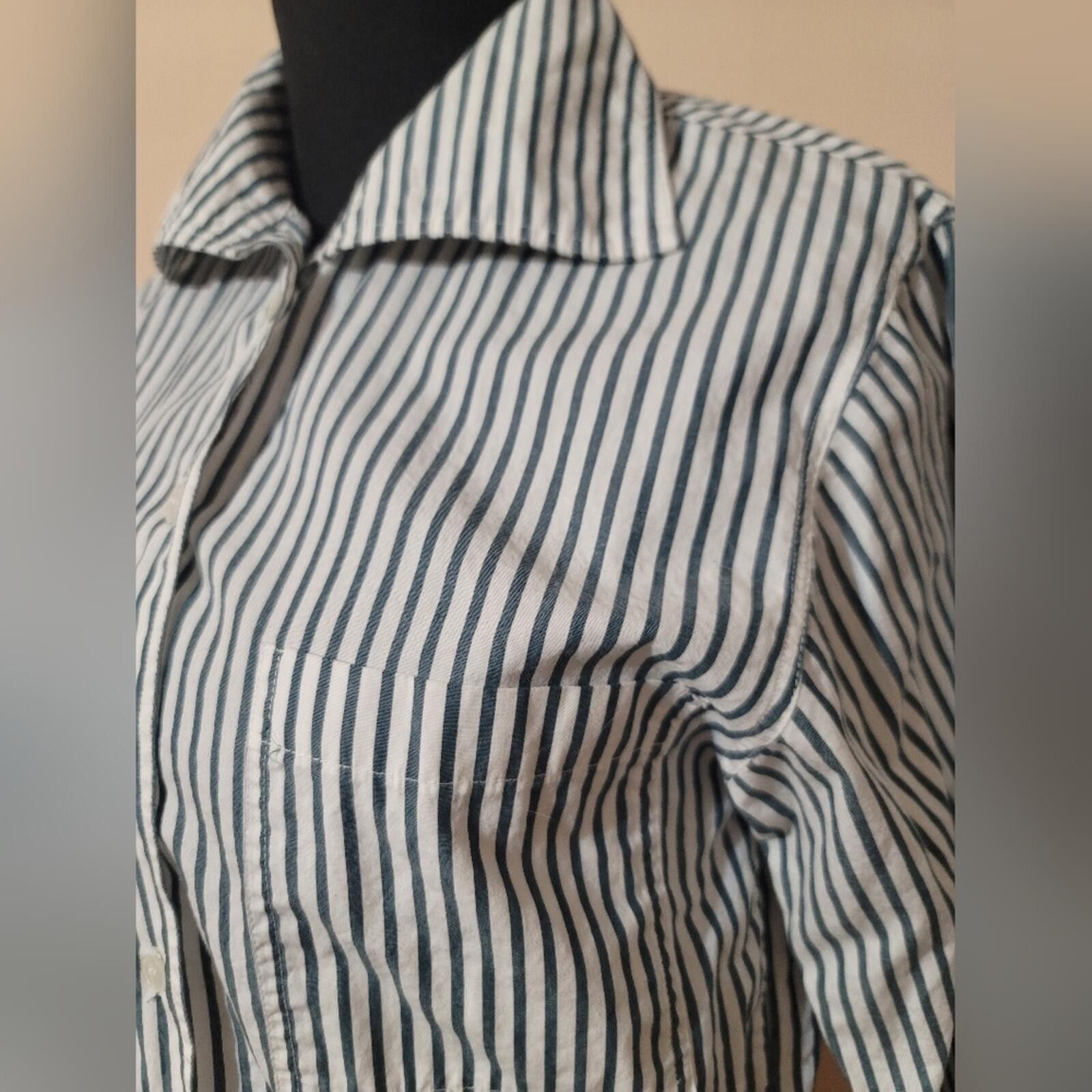 Other Talbots Women's Stripe Button-Up Shirt 100% Cotton Sz M Size M / US 6-8 / IT 42-44 - 4 Thumbnail