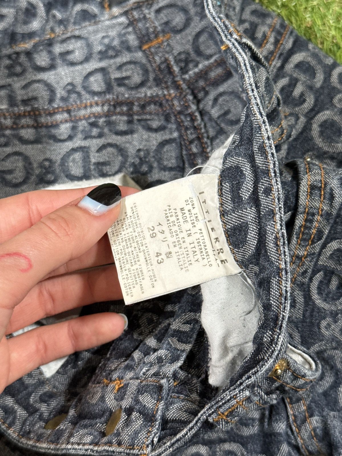 Dolce & Gabbana Dolce & Gabbana D&G Monogram Denim Jeans Vintage 29 Size 29" - 8 Thumbnail